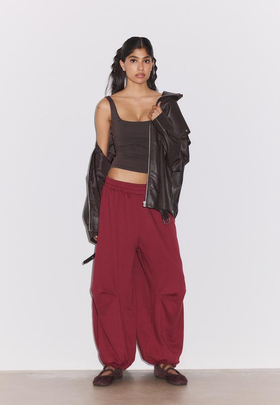 calcas jogger balao com stoppers