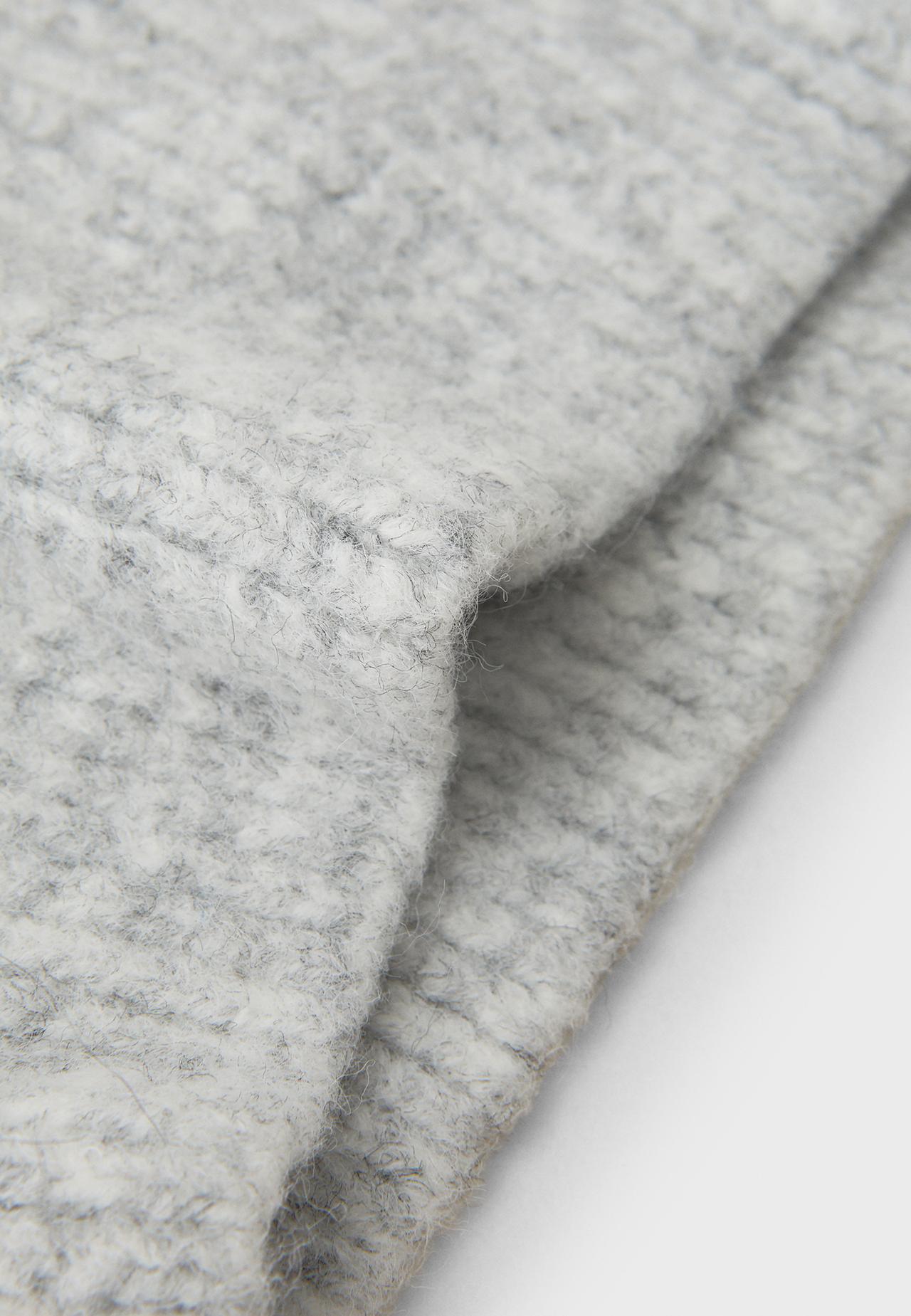 Basic beanie without turn-up — Grey melange
