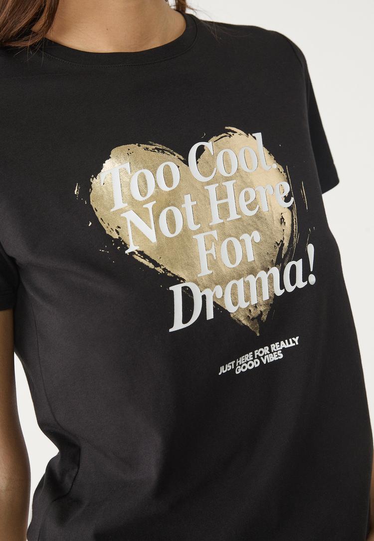 camiseta estampado metalizado