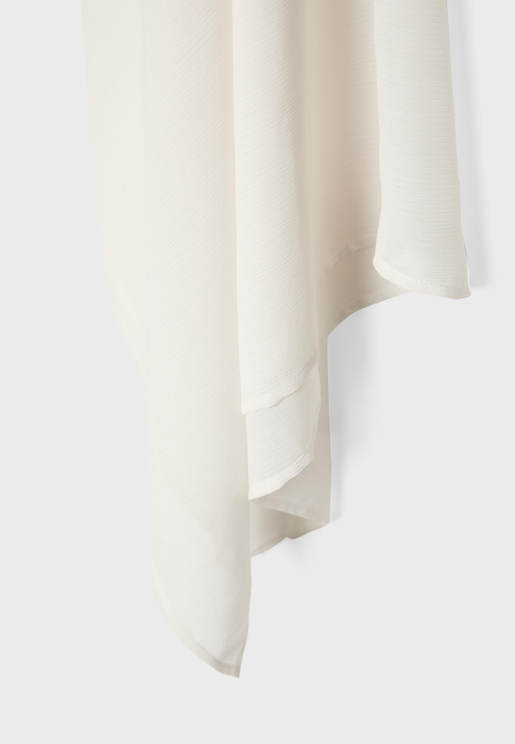 Asymmetric cape — Ecru
