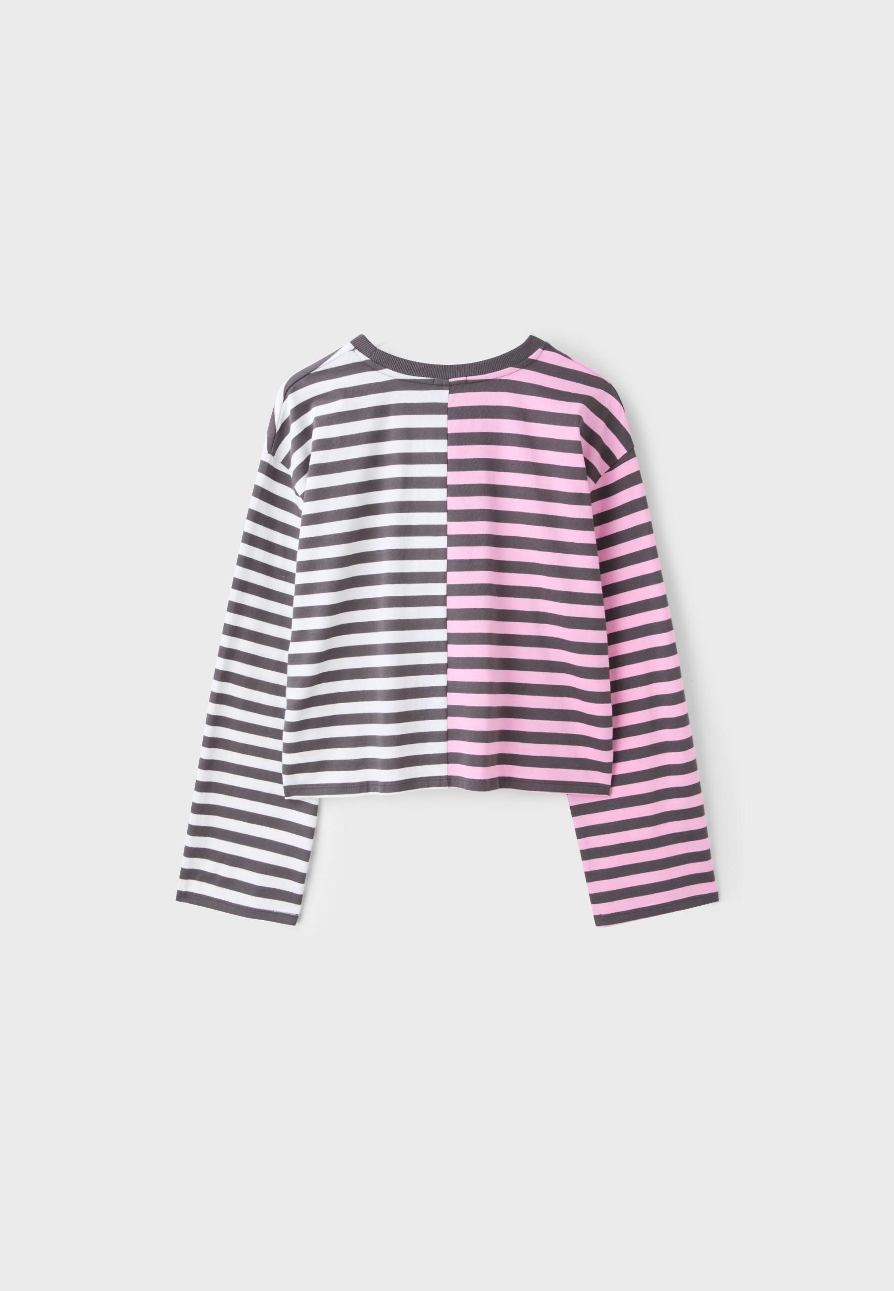 Multistriped long-sleeve T-shirt — Grey