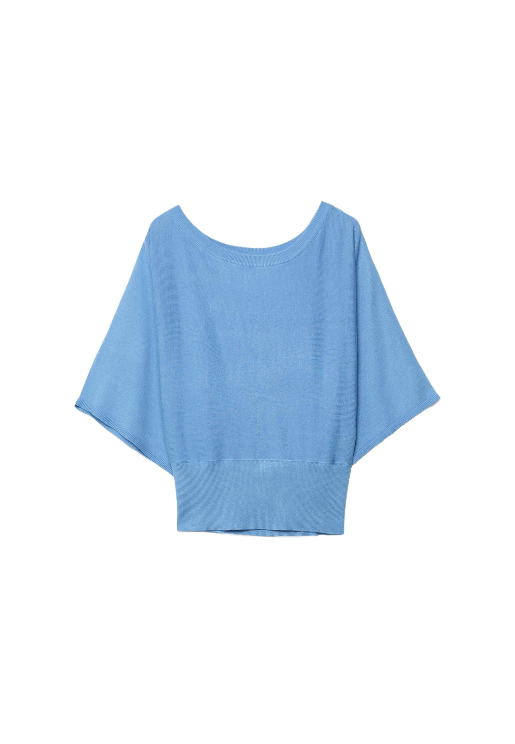 Wide sleeve knit sweater — Royal blue