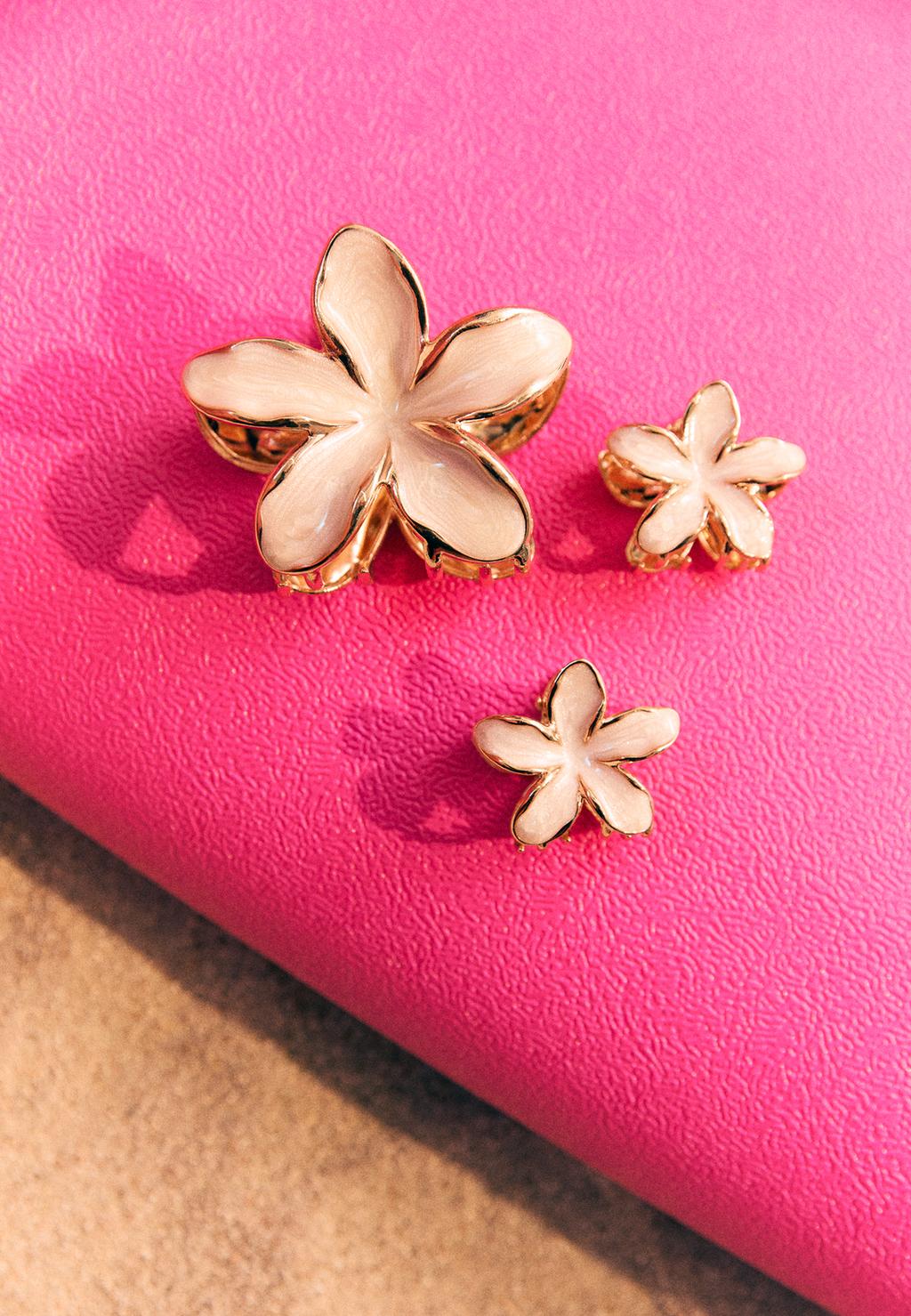 Set 3 pinzas flor