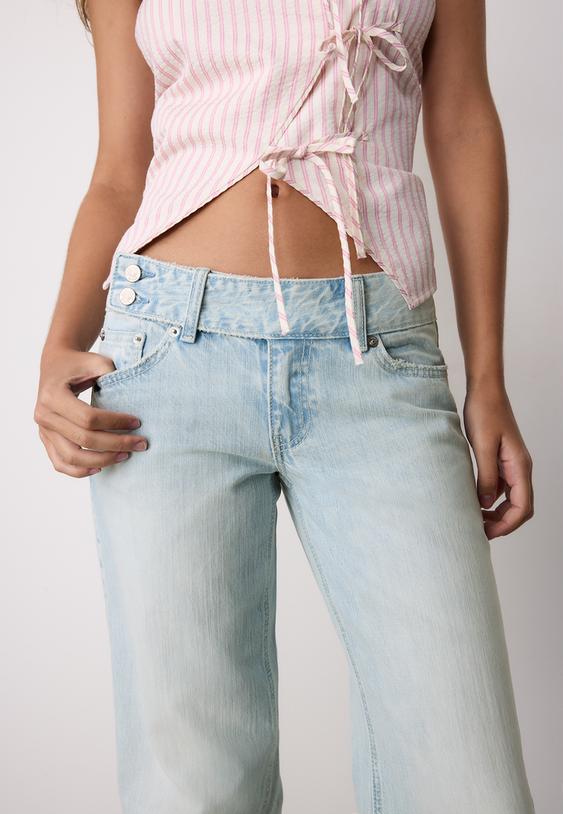 jeans low waist straight cintura martillo