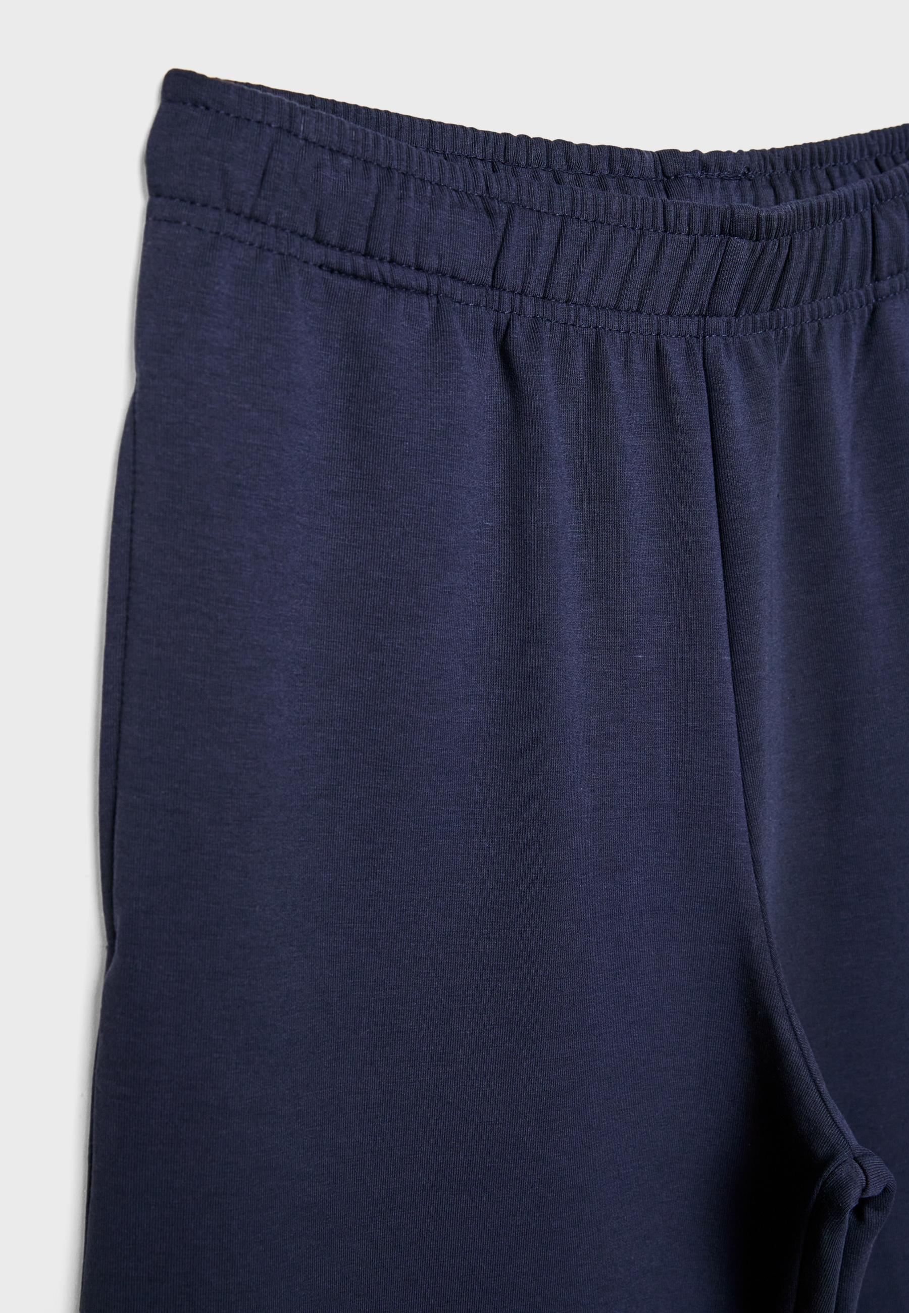 Wide-leg jogger trousers — Dark blue