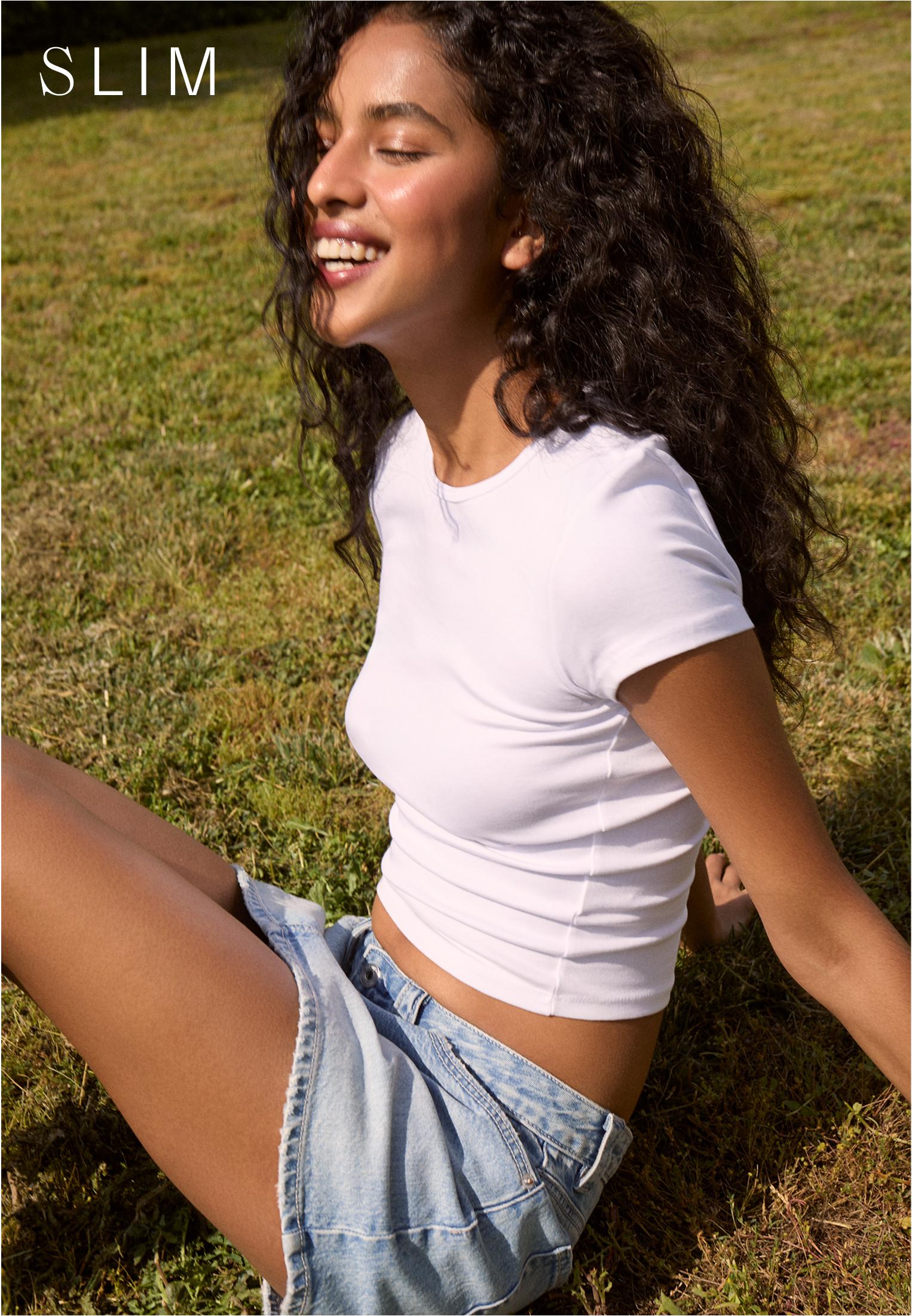 Basic slim fit T-shirt — White