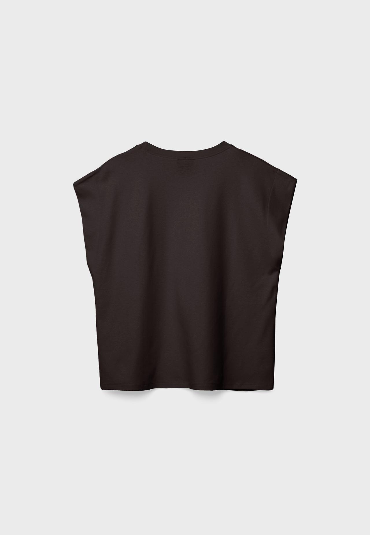 B06 Basic drop shoulder T-shirt — Brown