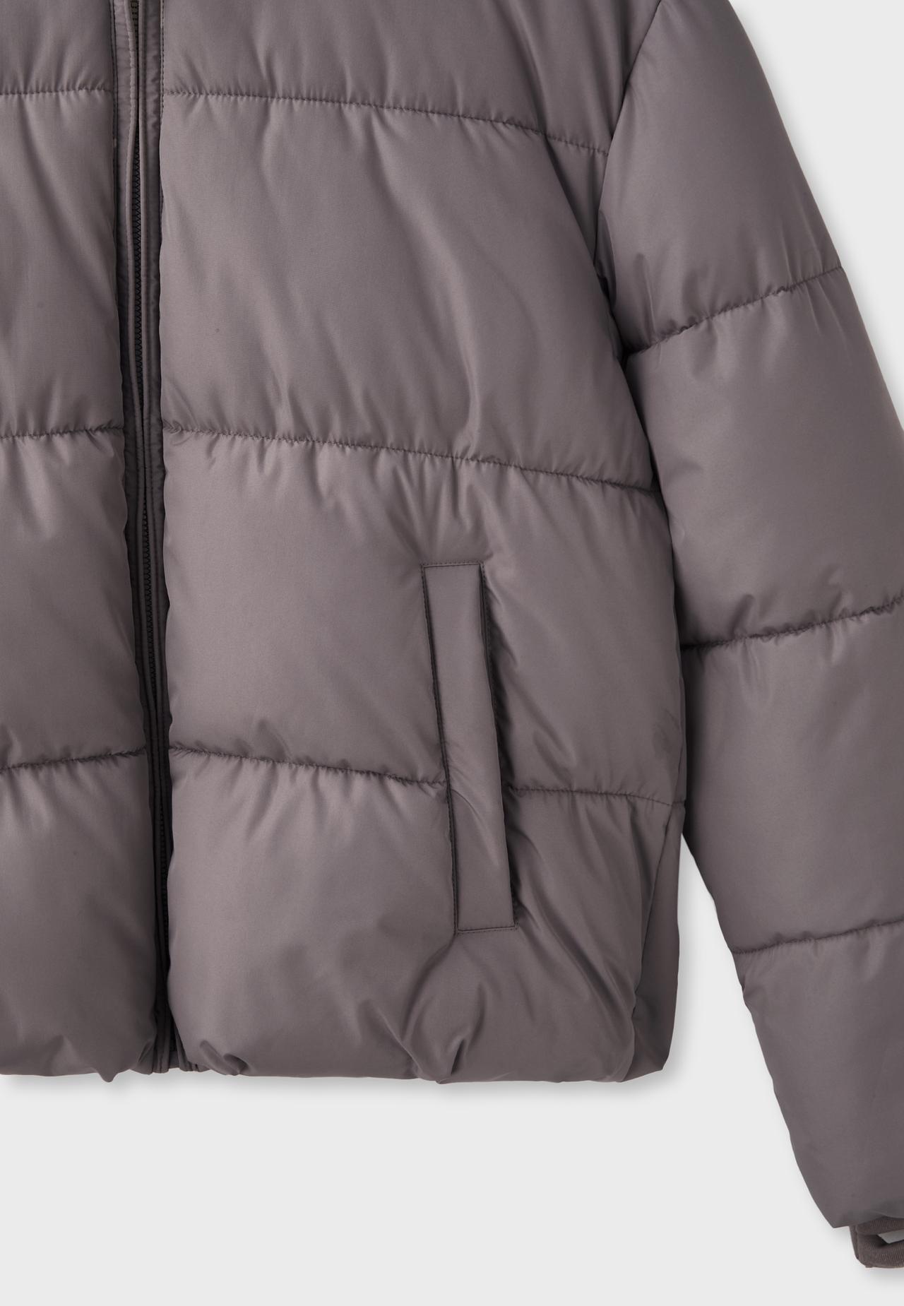 Basic hooded padded jacket — Dark grey