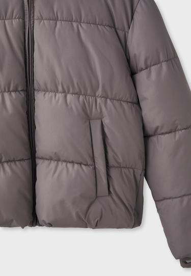 Basic hooded padded jacket — Dark grey 9
