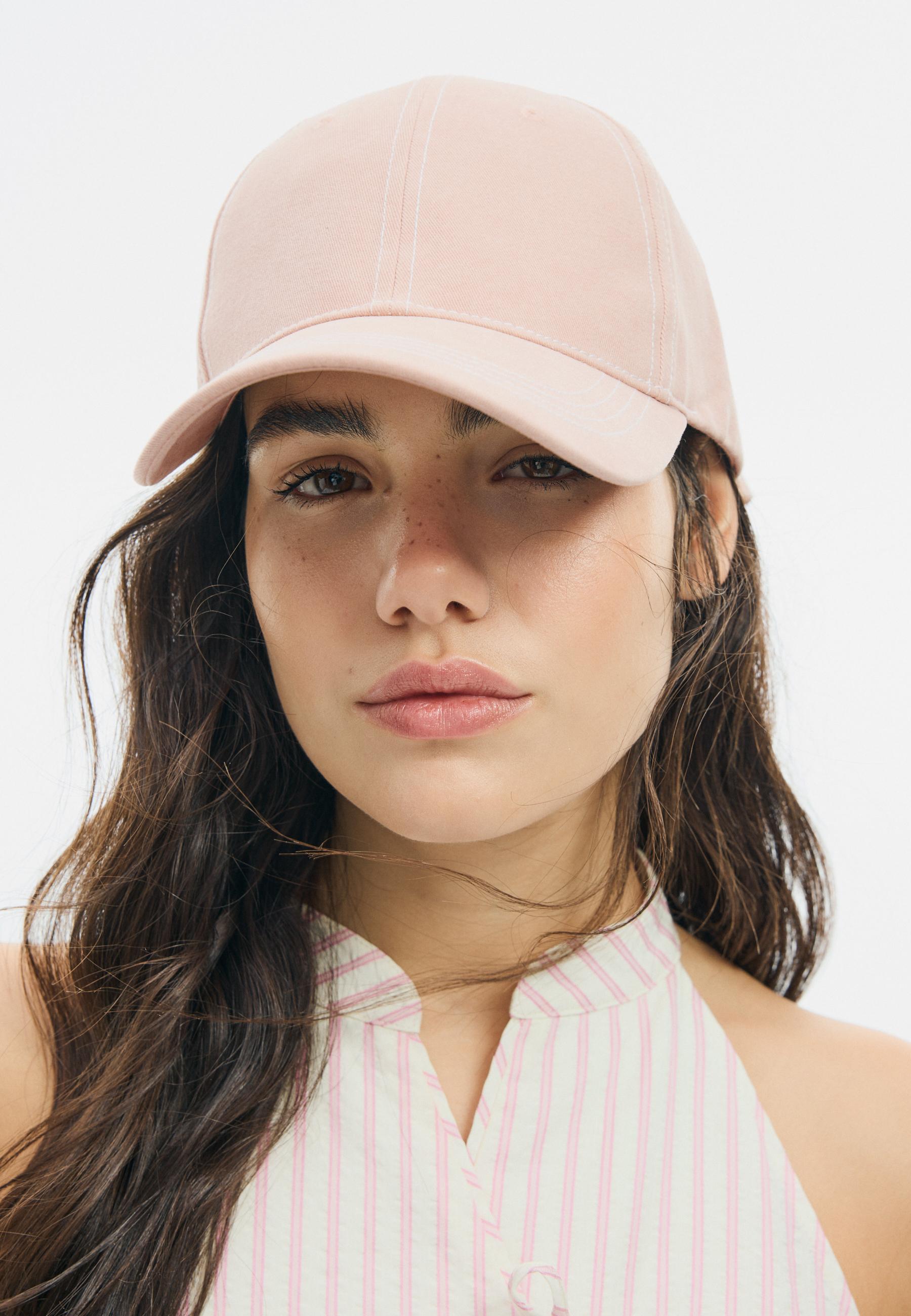 Bow cap — Pastel pink
