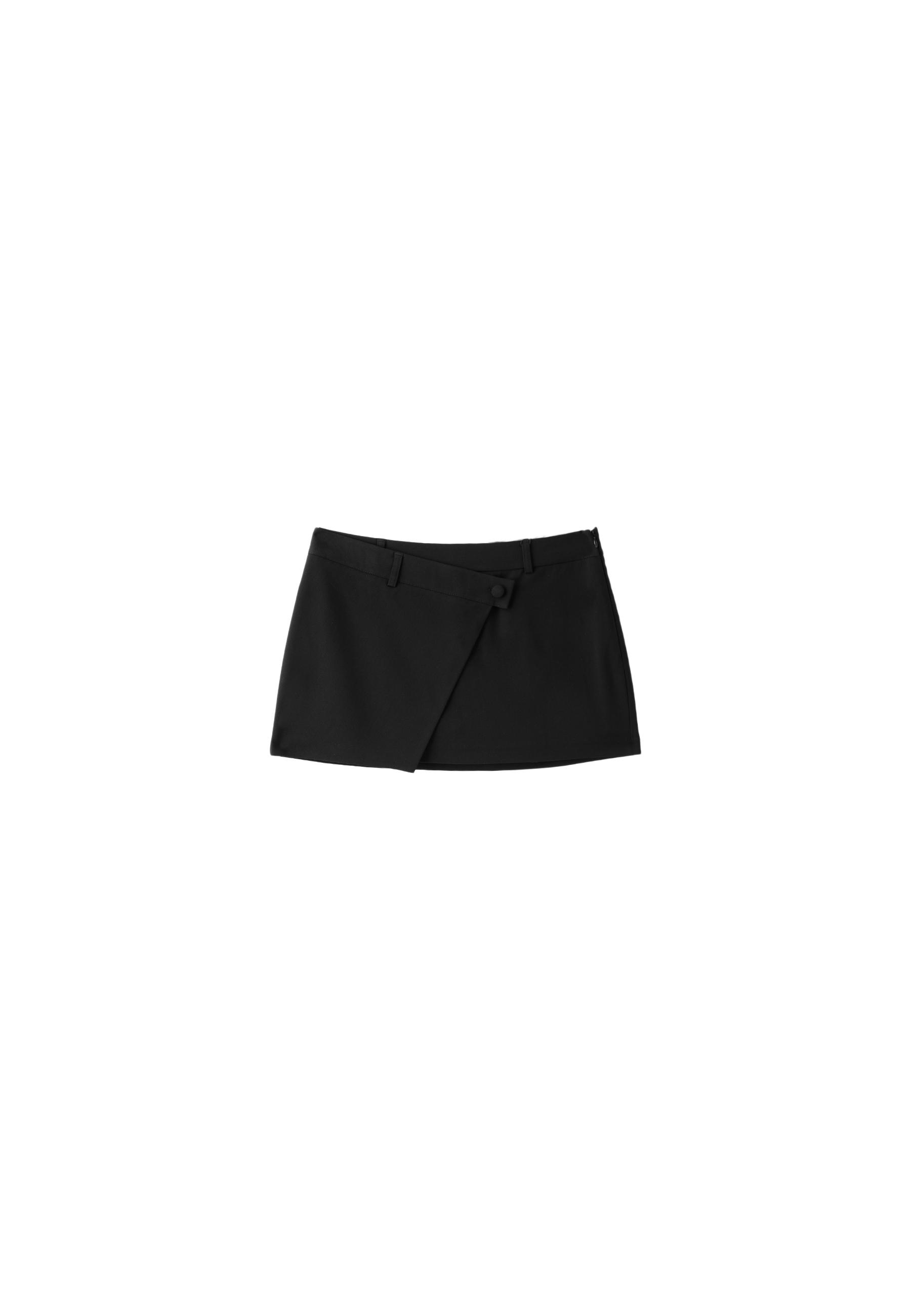 Crossover mini skort — Black