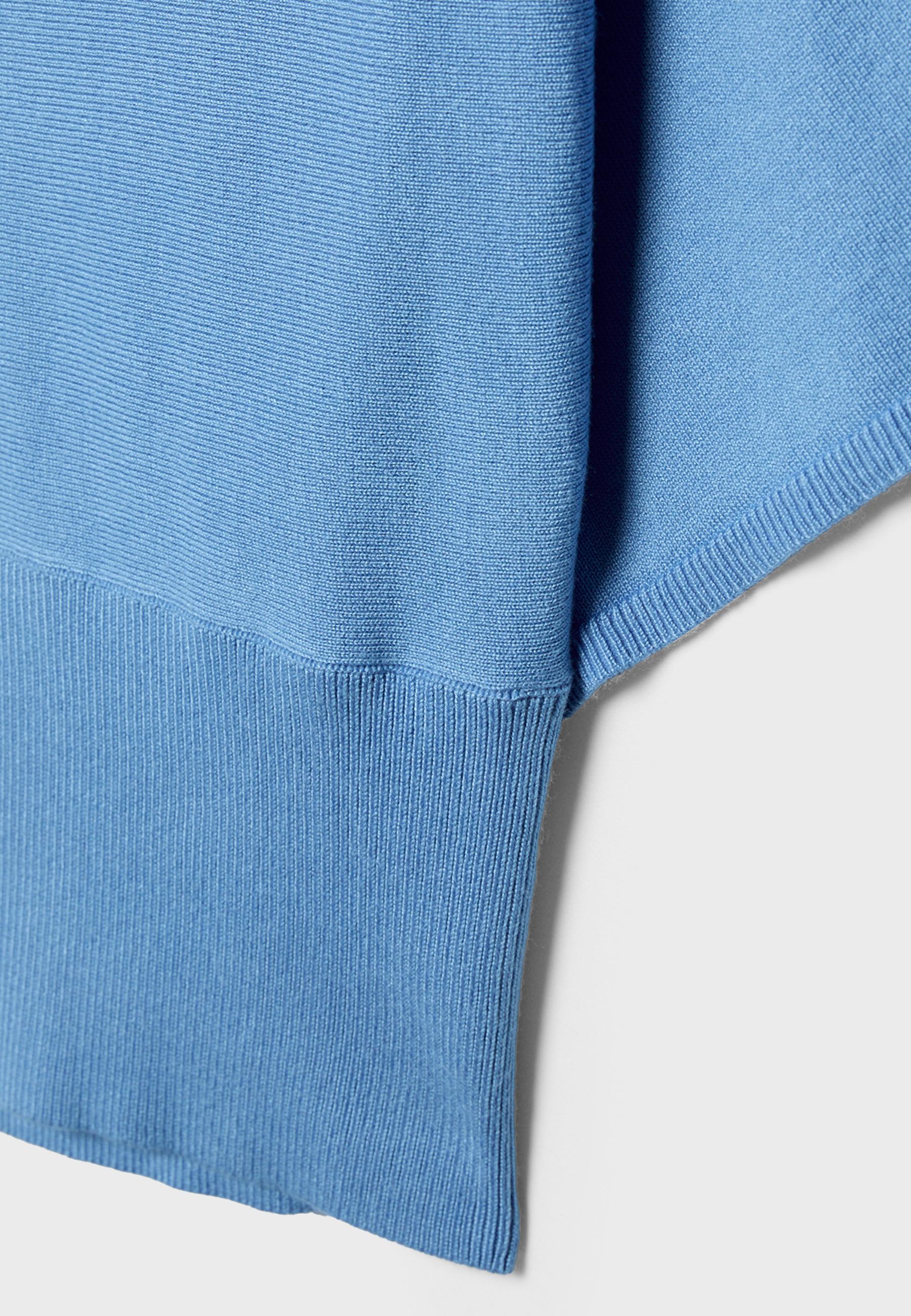 Wide sleeve knit sweater — Royal blue