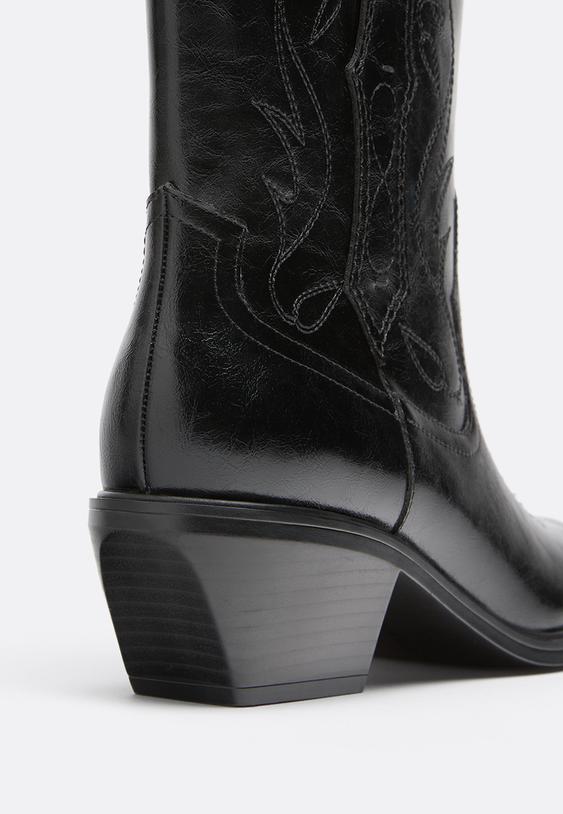 botines tacon cow