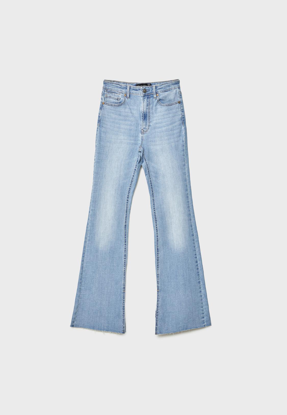 Zara Z1975 Pantalones Vaqueros Campana Zara Slit Fit Flared Jeans