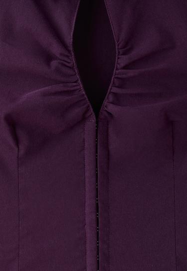 Short sleeve cut-out shirt — Purple 9