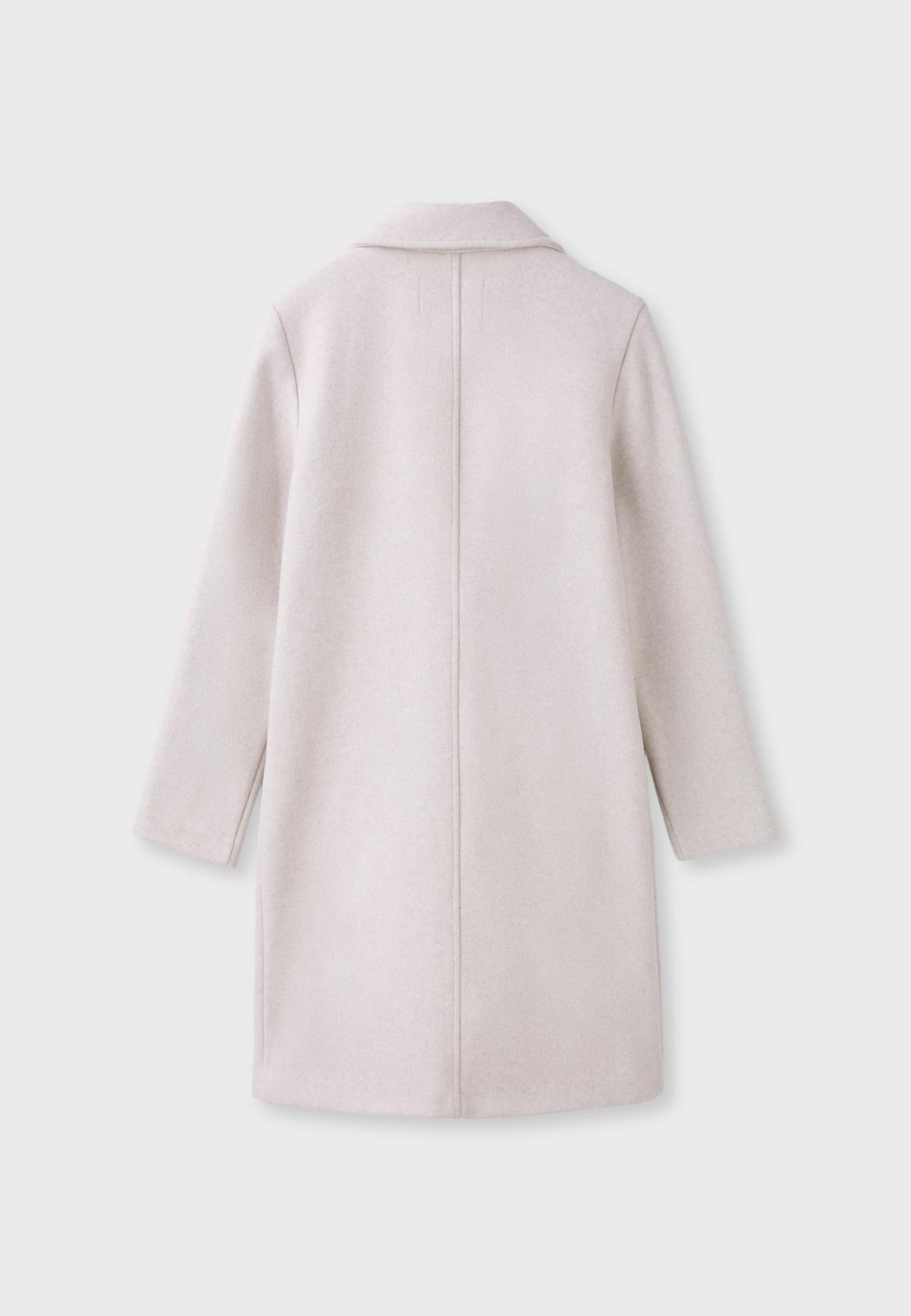 Midi button coat — Ecru