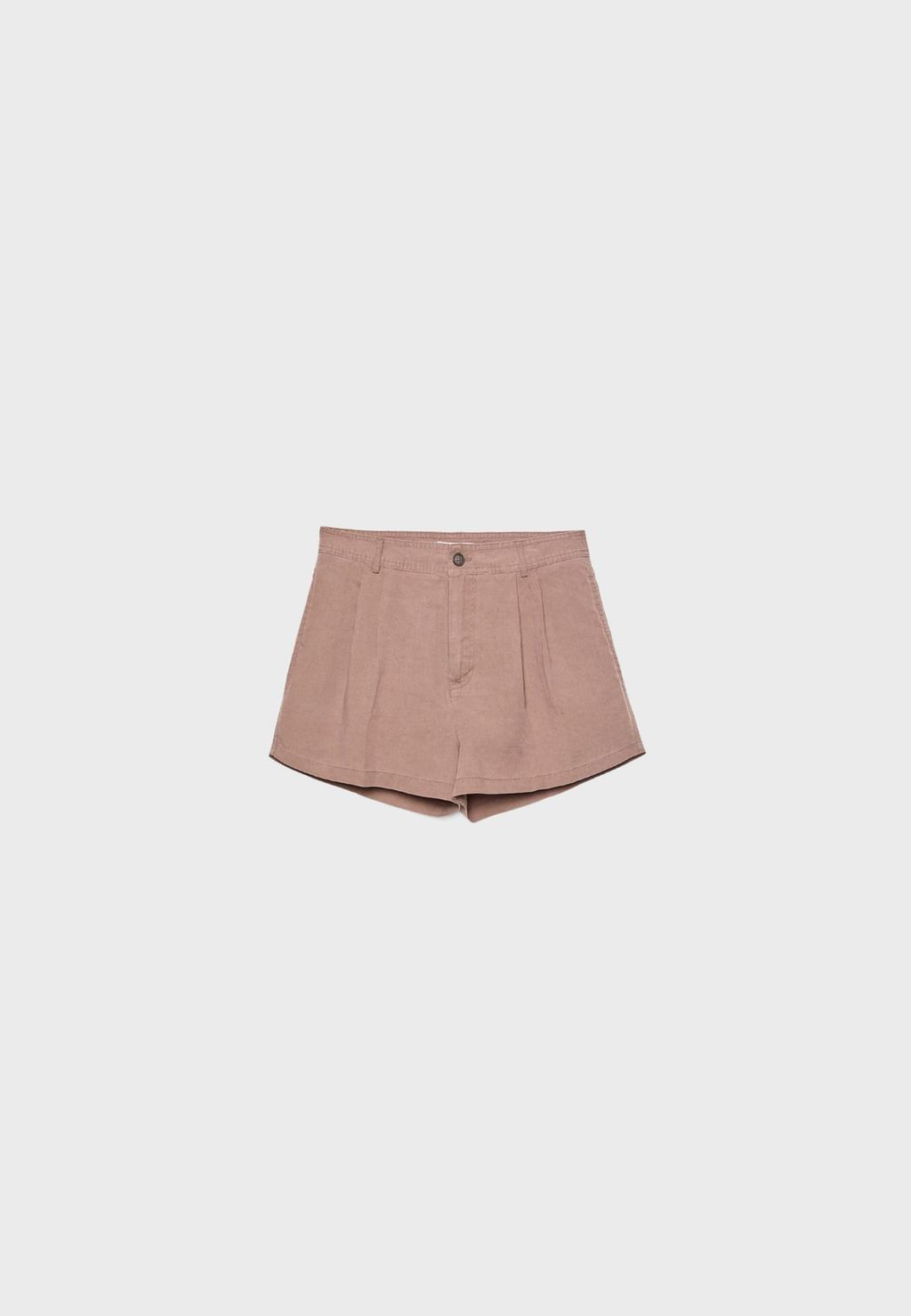 Shorts fluido con lino