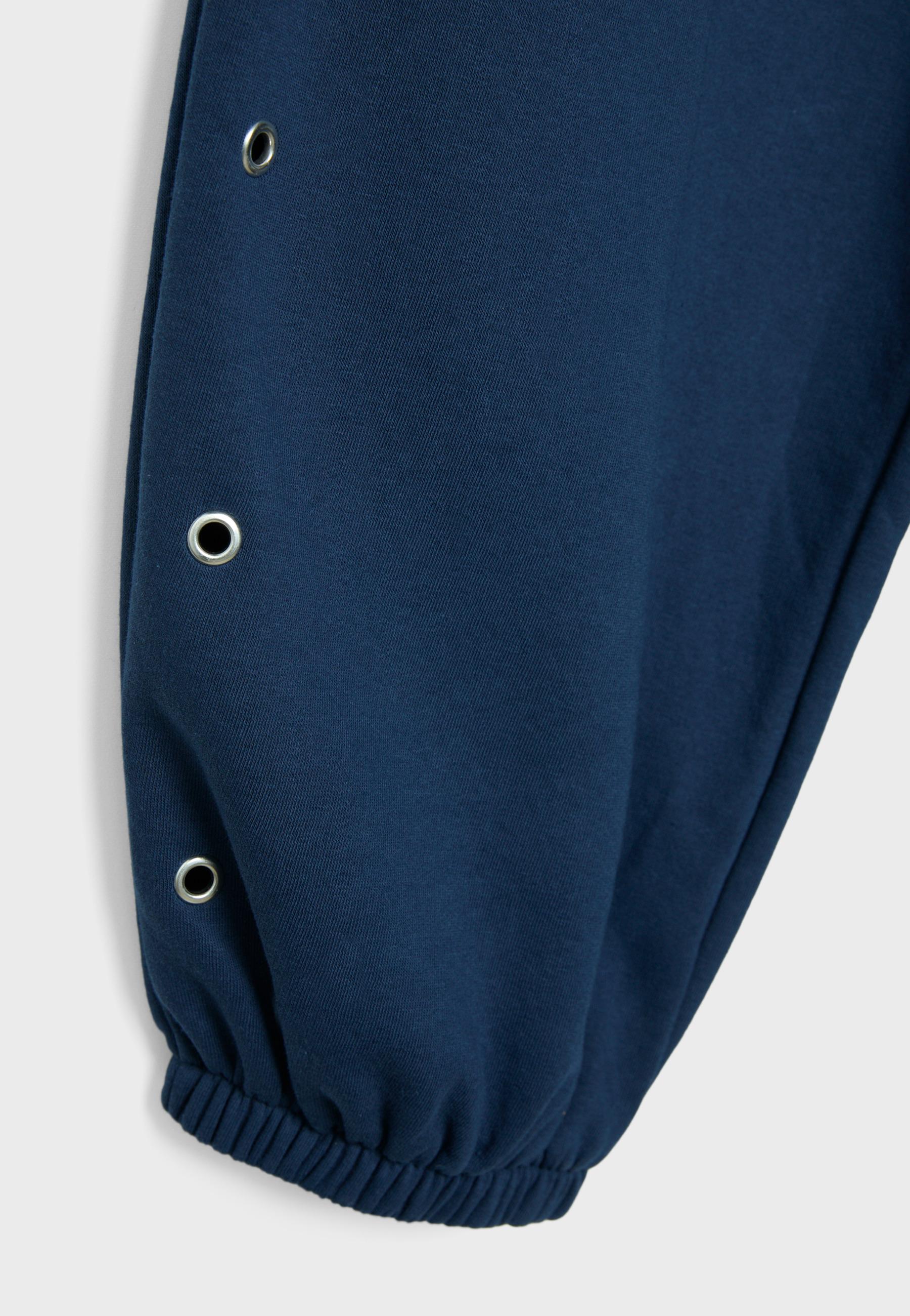 Eyelet jogger trousers — Navy blue