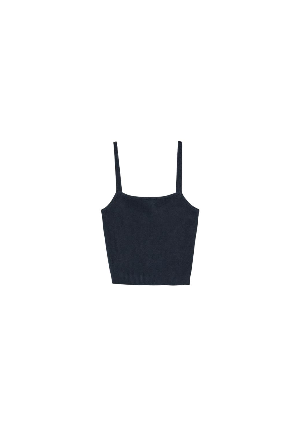 Knit top with thin straps