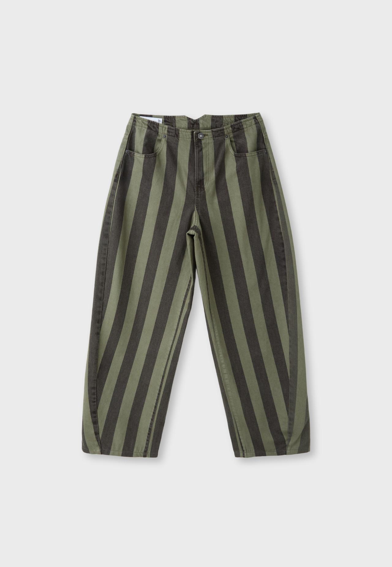 Barrel fit jeans with adjuster — Khaki