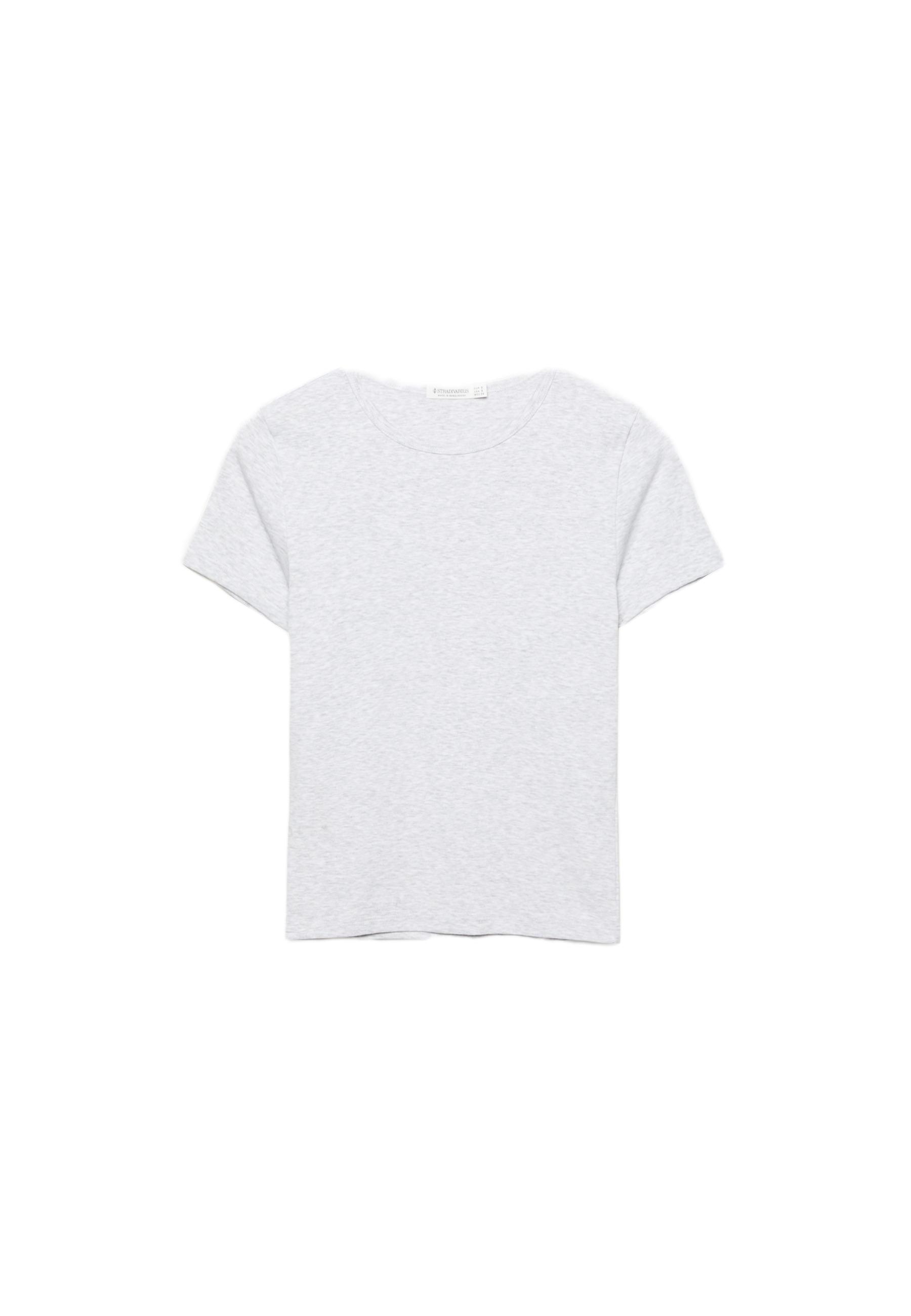 Stradivarius Basic slim fit tişört görsel 8
