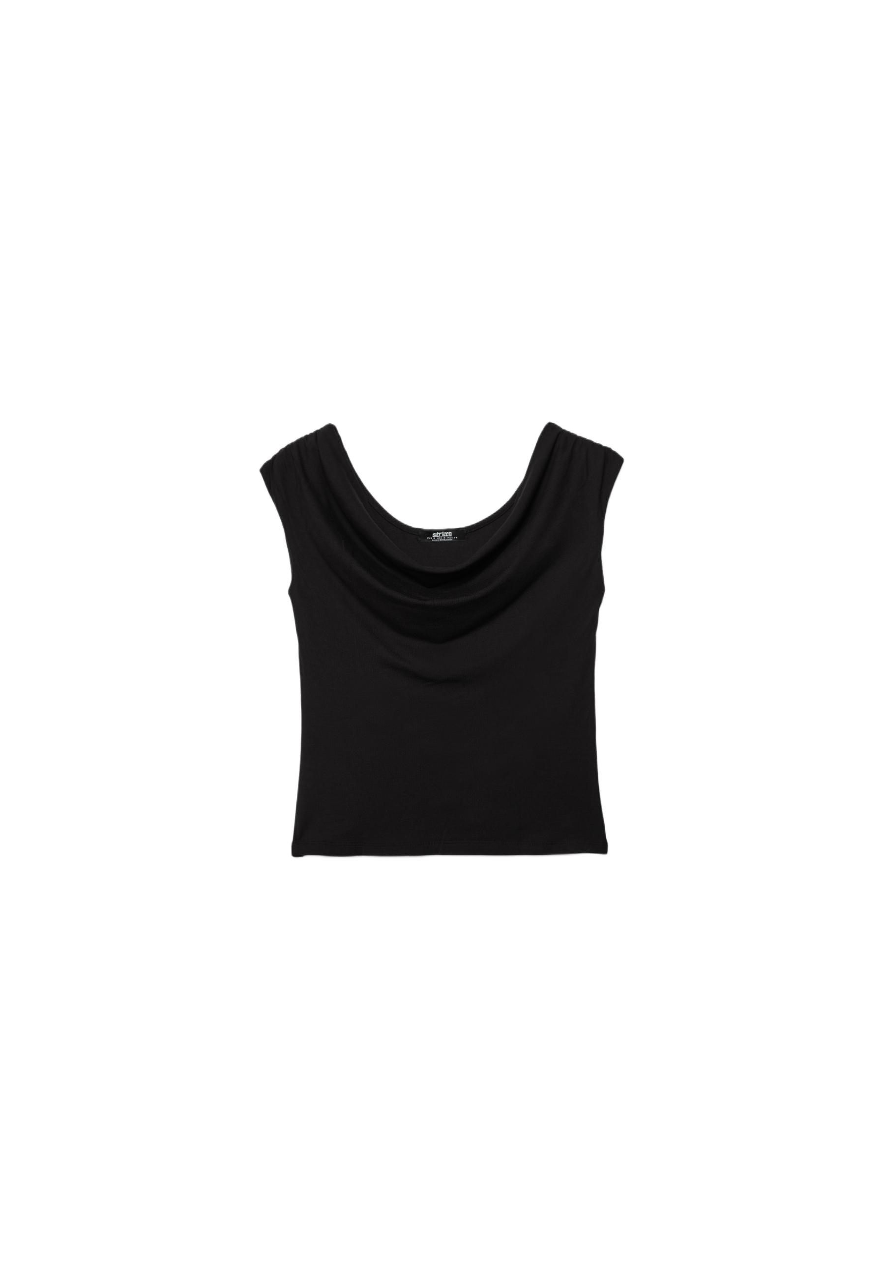 Multi-position sleeveless top — Black