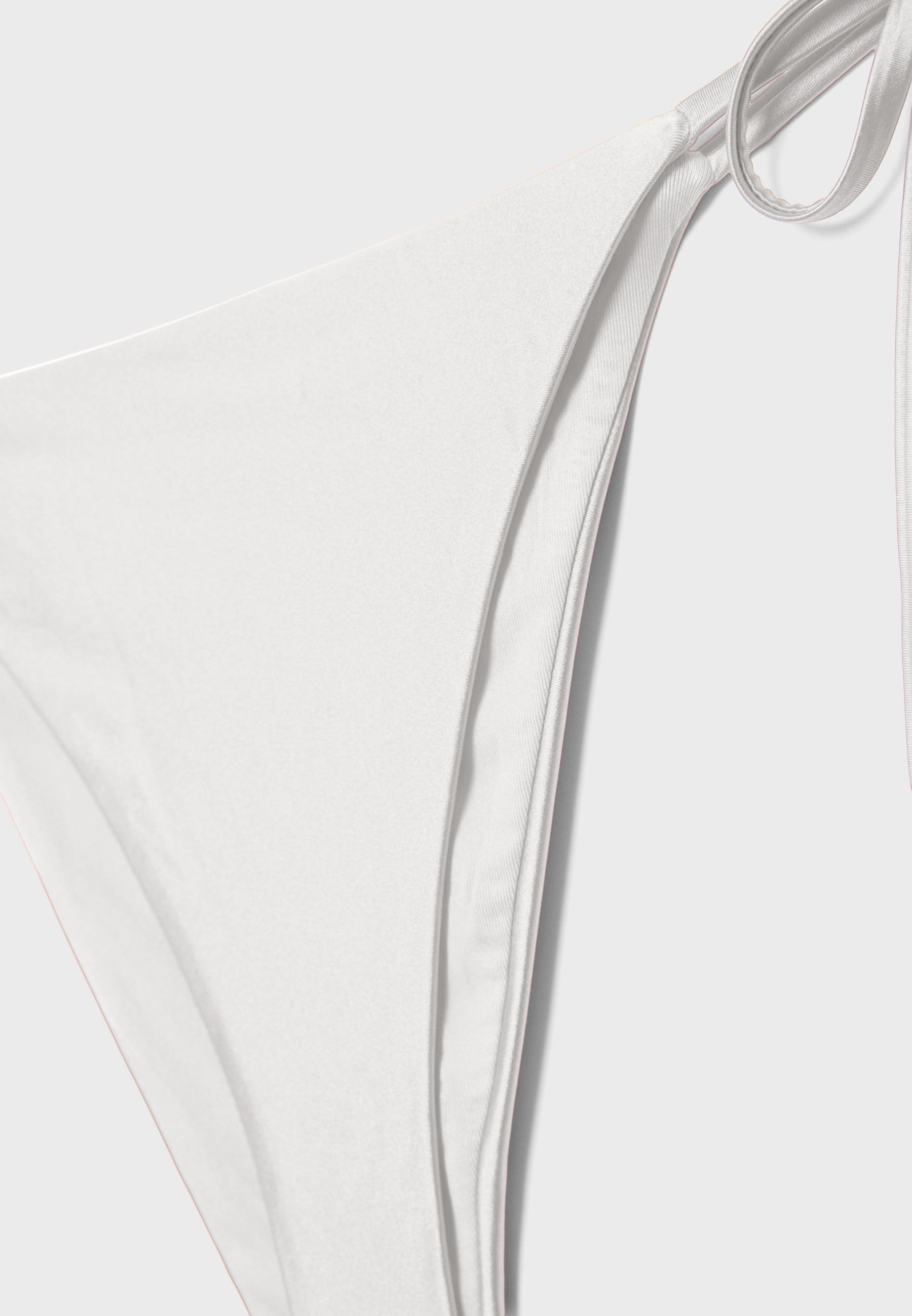Sateen Brazilian bikini bottoms — Ecru
