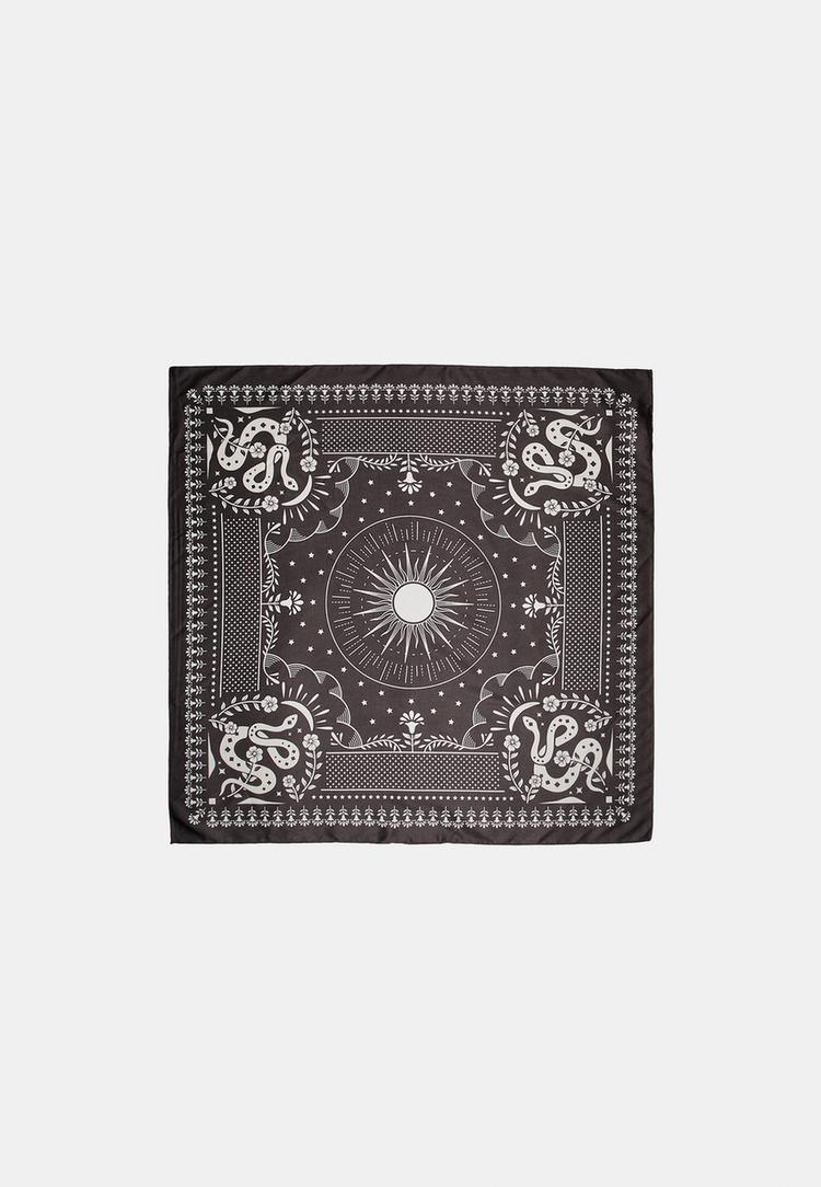 Stradivarius Μαντήλι Με Τύπωμα Φίδι Καφέ Os