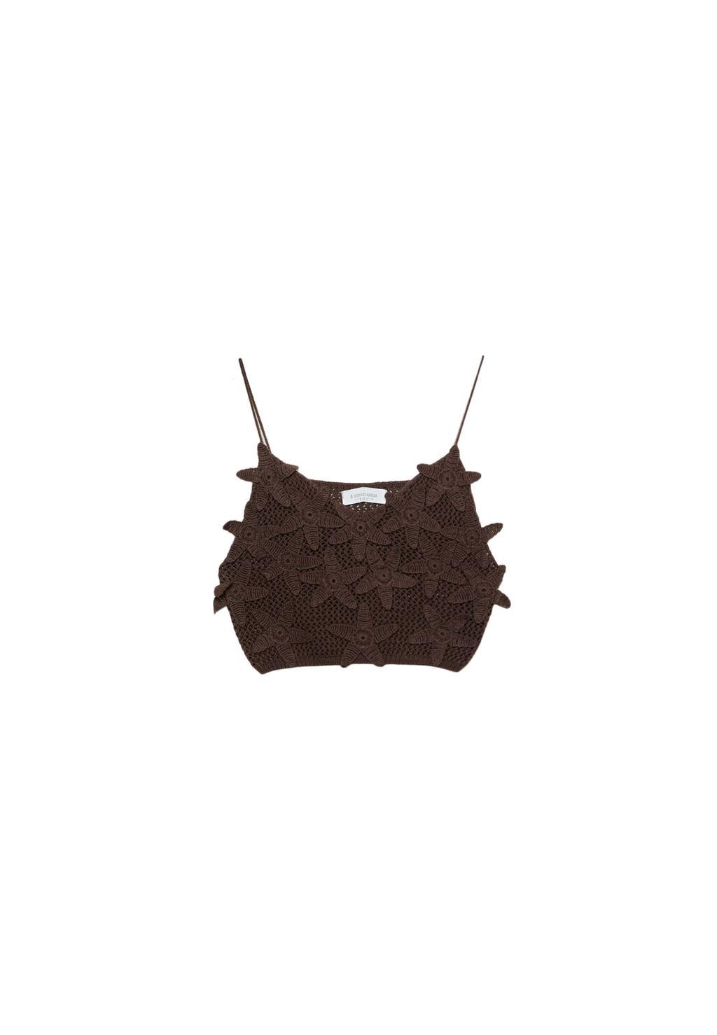 Floral crochet top