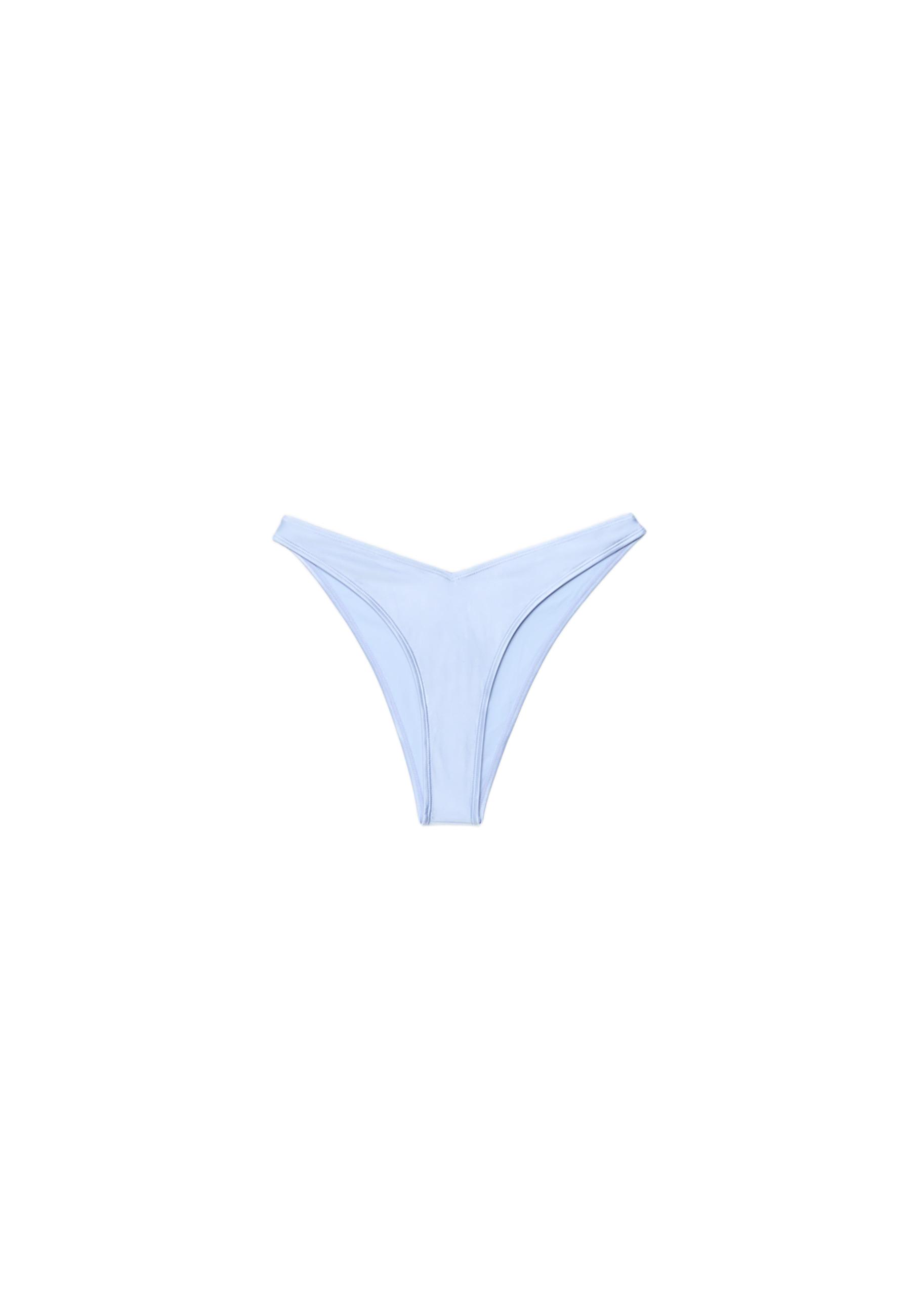Basic sateen Brazilian bikini briefs — Sky blue