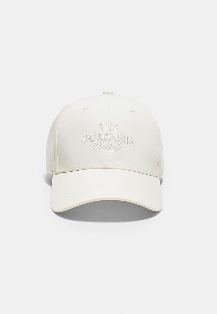 Stradivarius Casquette brodée Écru OS