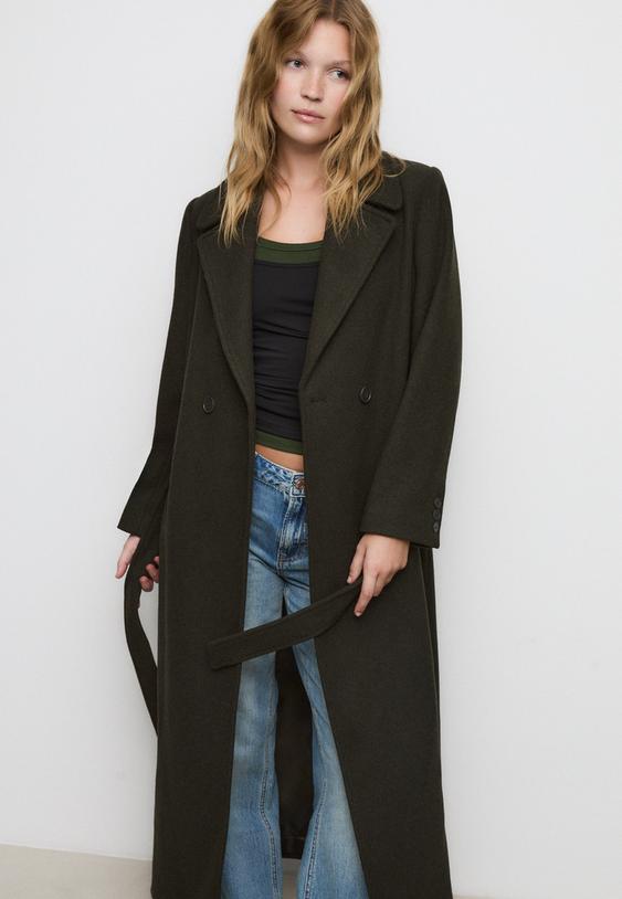 lange jas met ceintuur
