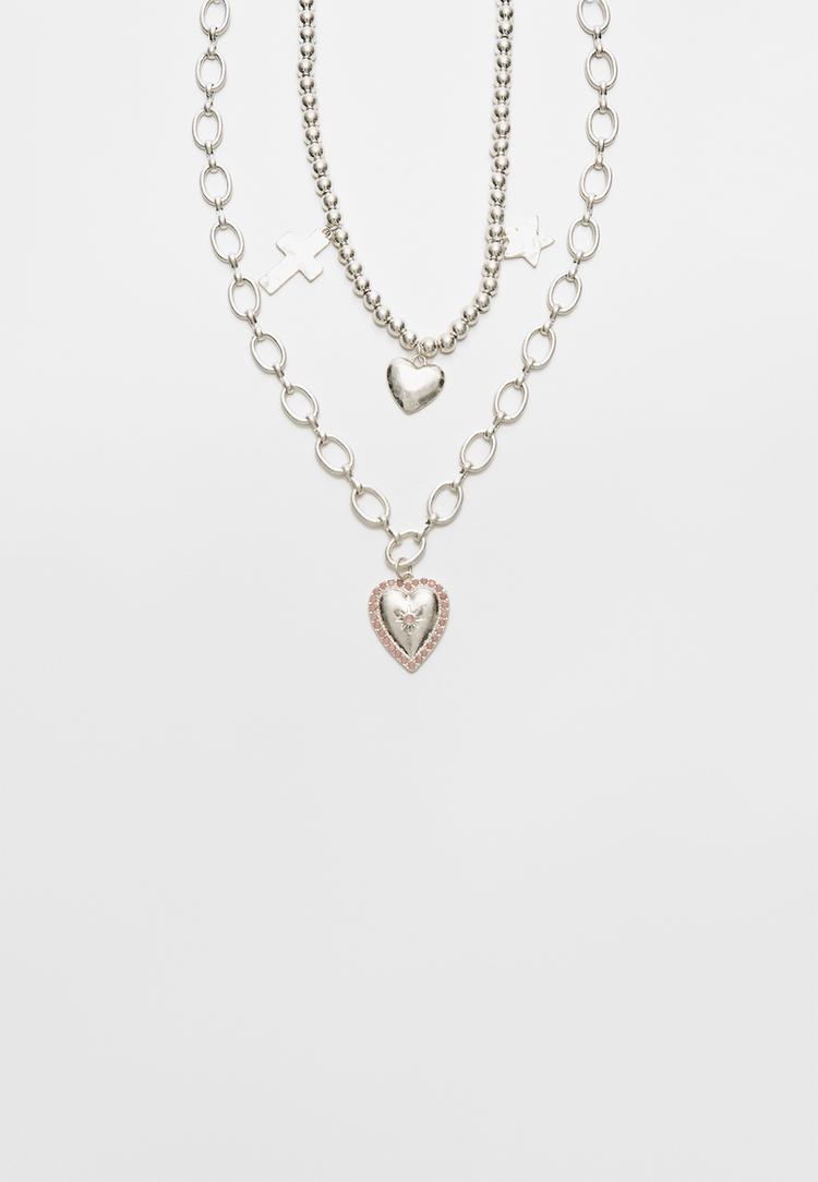set 2 collares multi charm