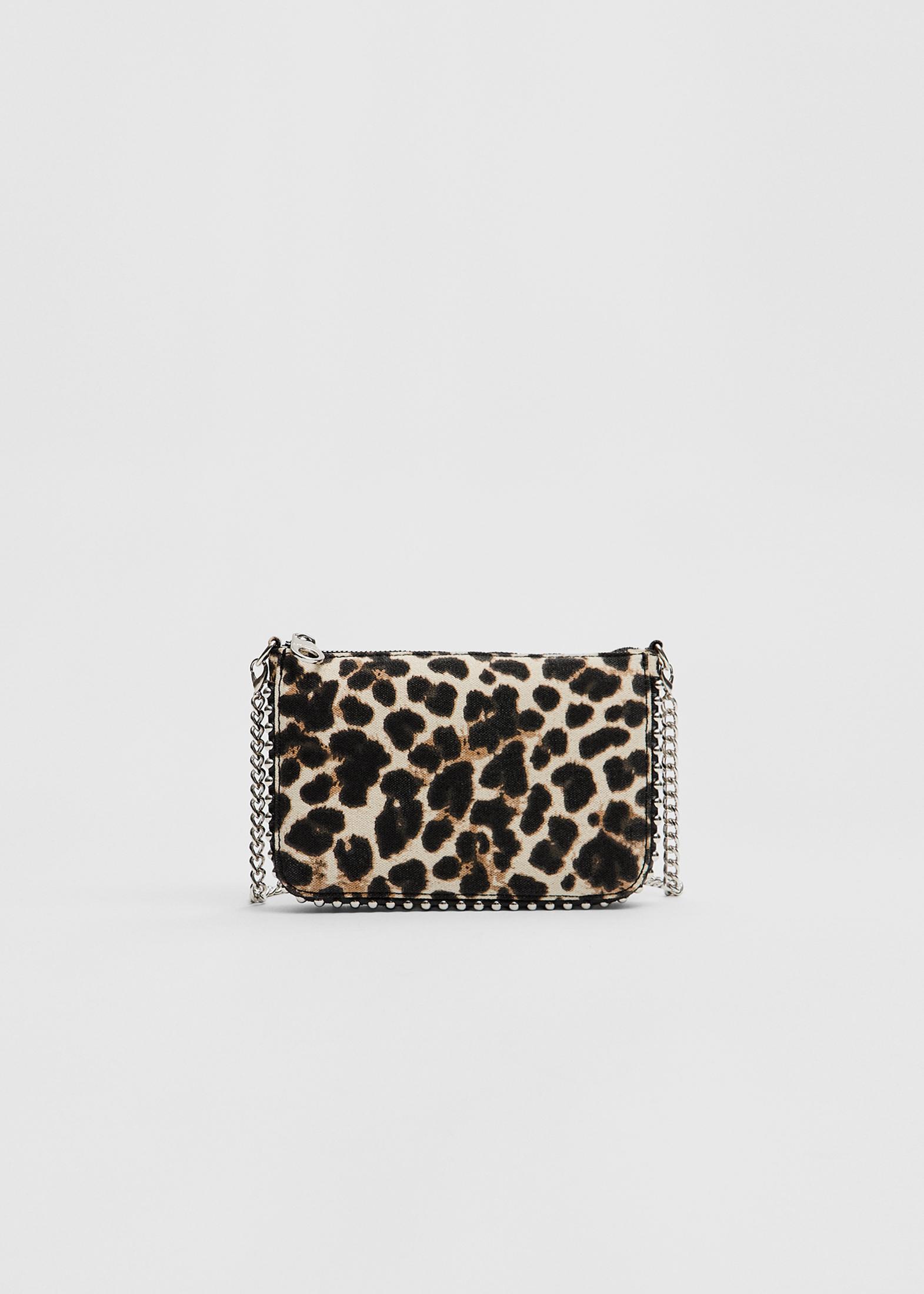 Mini leopard print beaded bag Women s fashion Stradivarius Canada