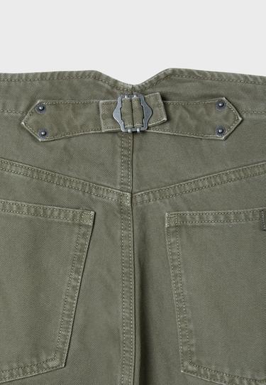 Barrel fit jeans with adjuster — Khaki 9