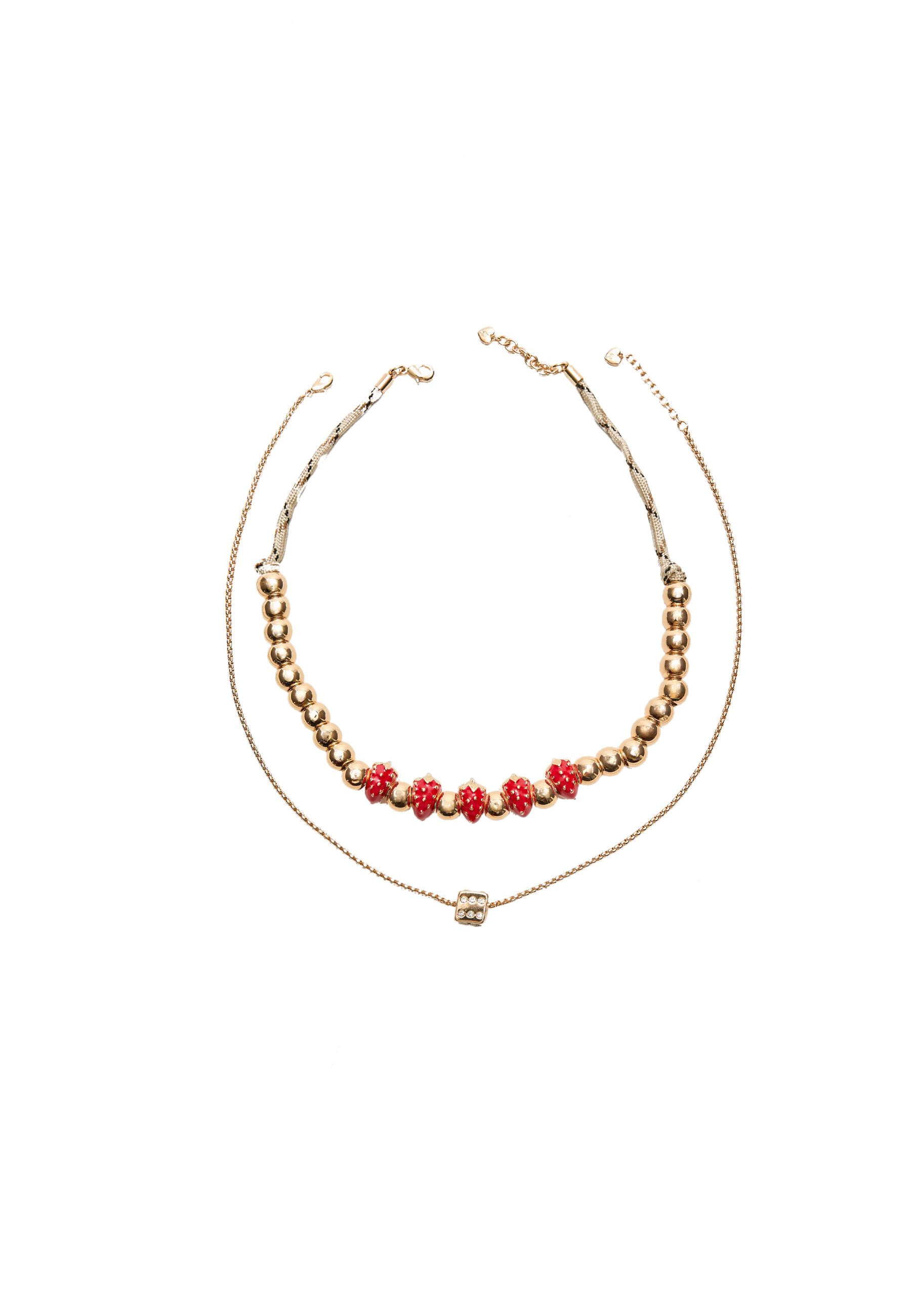 Set of 2 strawberry necklaces - Women's fashion