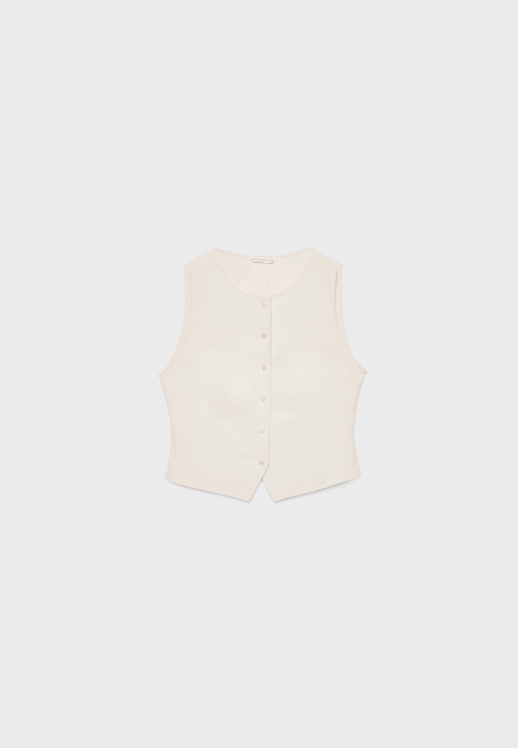 Regular buttoned waistcoat — Stone