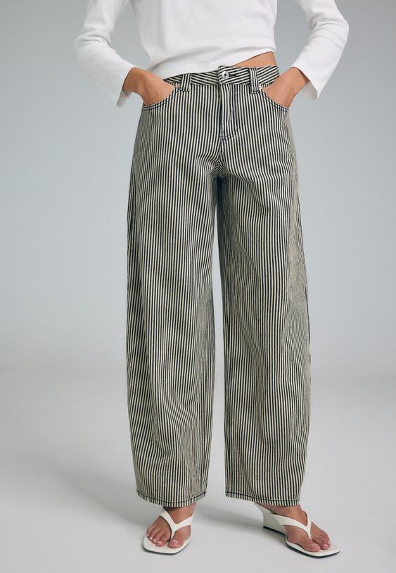d80 cizgili barrel jean