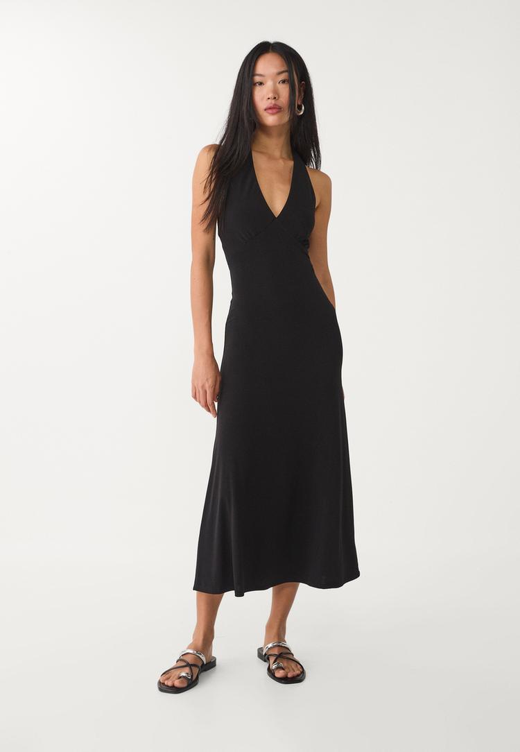 vestido midi nudo espalda