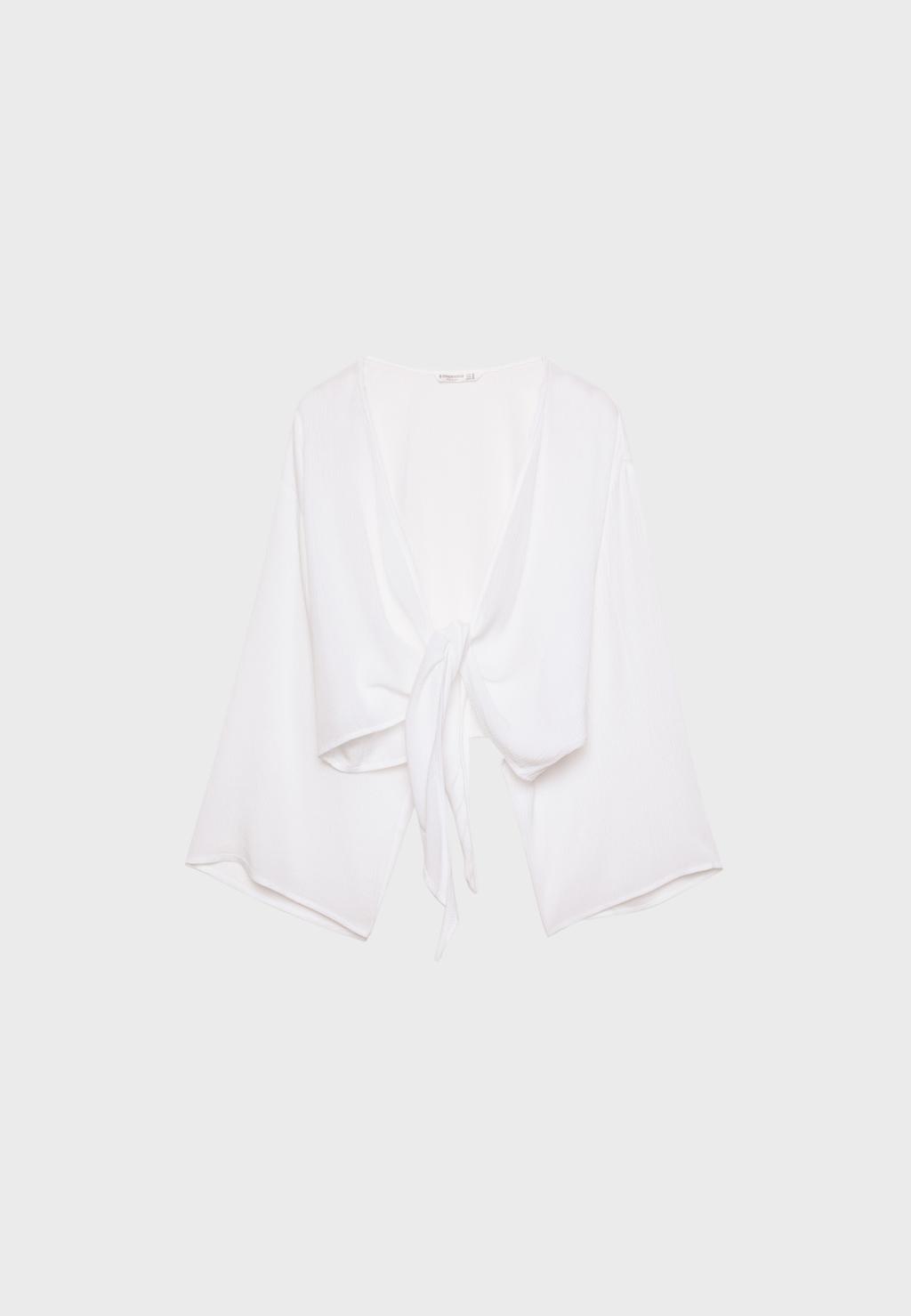Blusa fluida nudo
