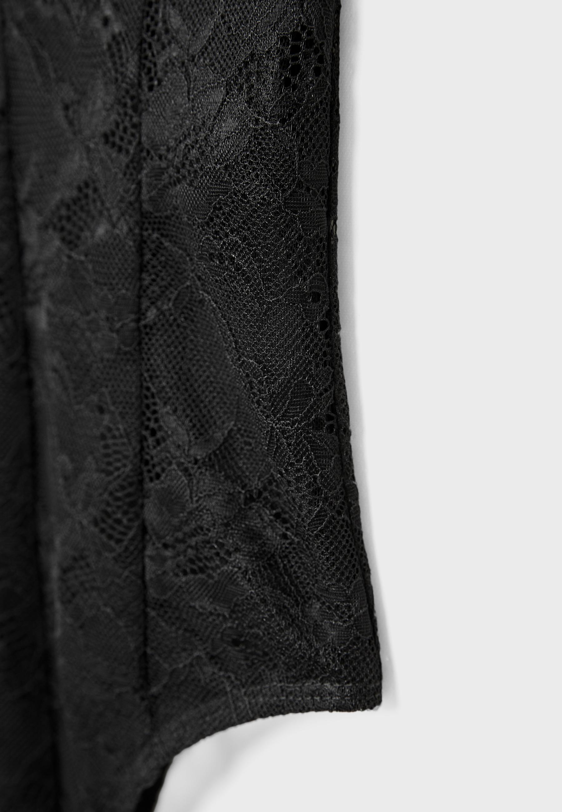 Lace strap bodysuit — Black