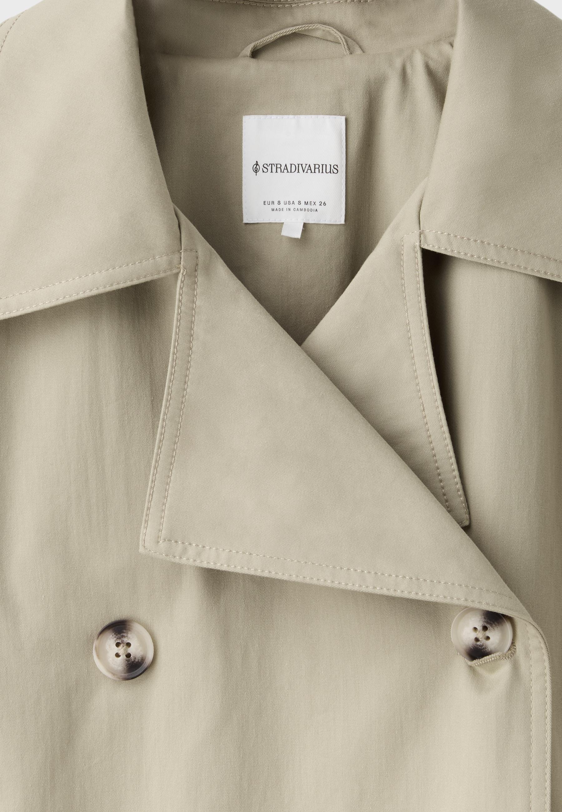 Stradivarius Kemerli kısa trençkot