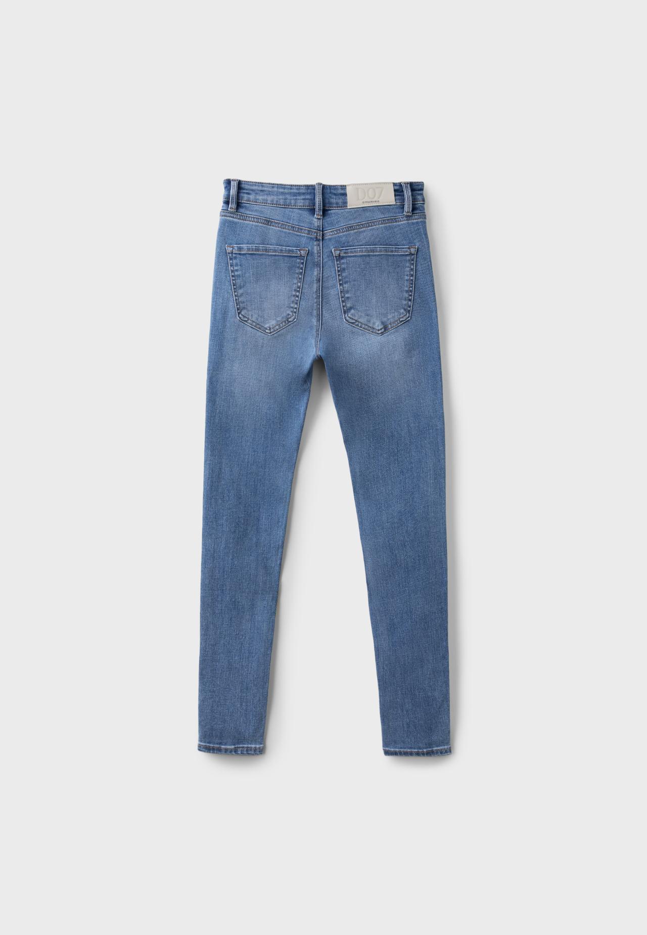 D07 High-waist skinny jeans — MEDIUM LIGHT BLUE DENIM