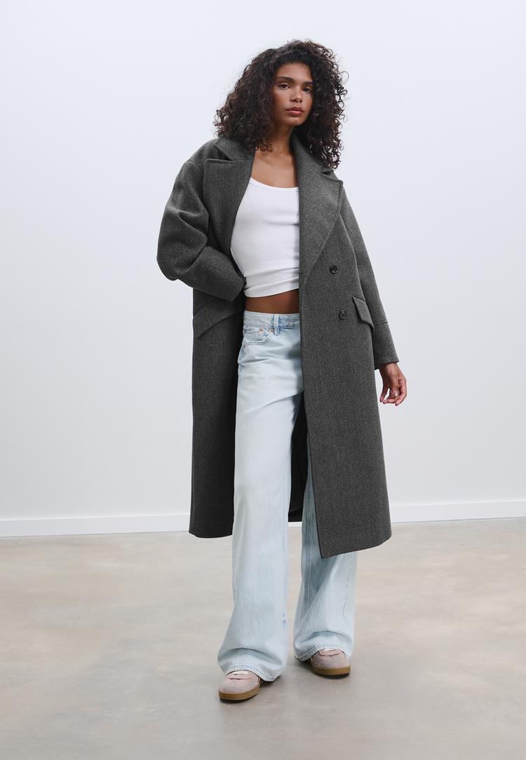 abrigo oversize tacto suave