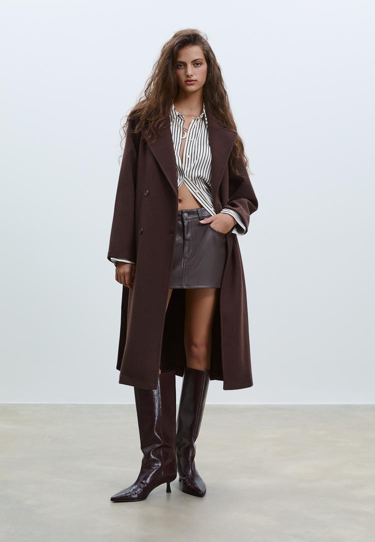 Trenchcoat mit weichem Griff Braun L