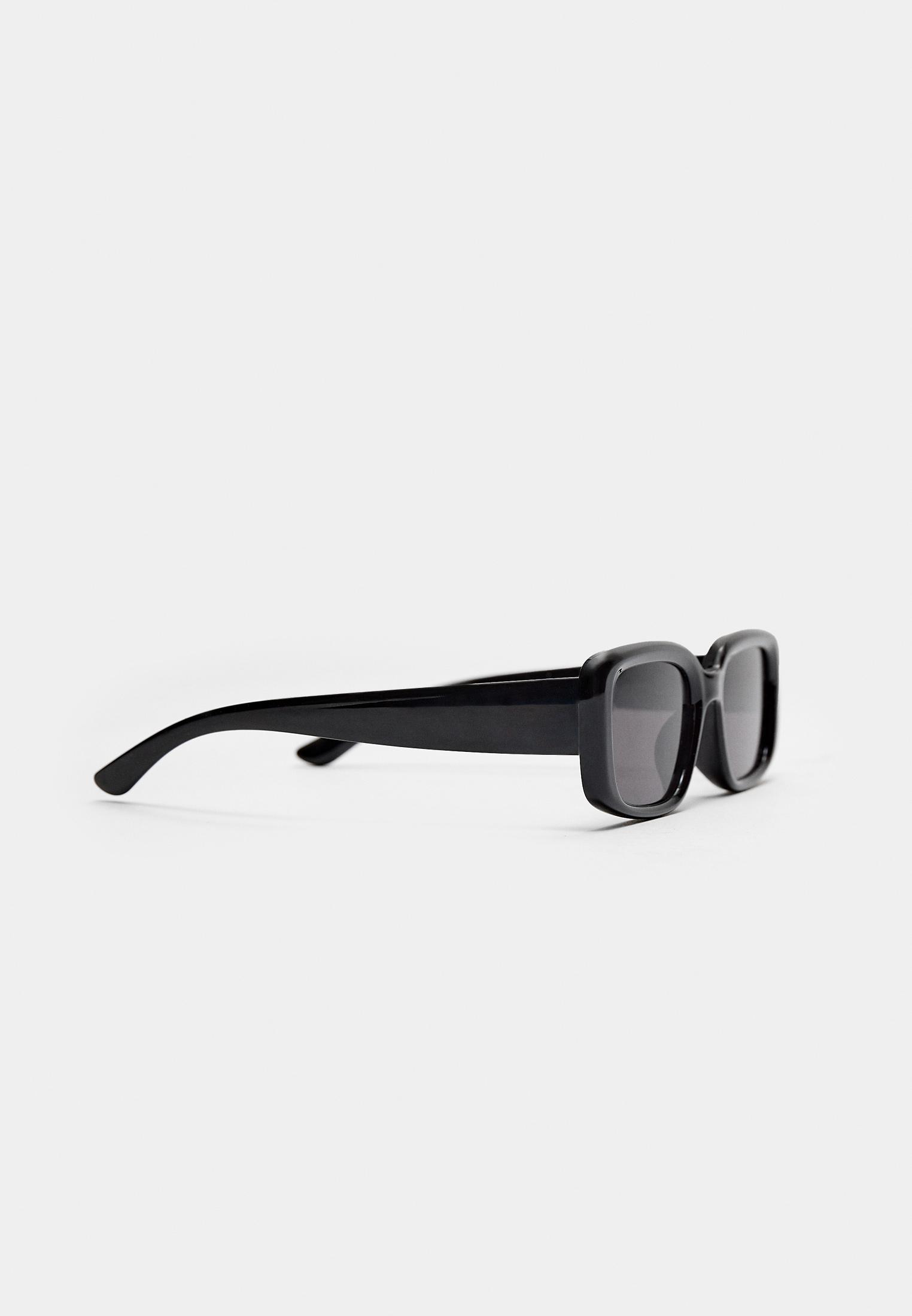 Tortoiseshell rectangular sunglasses — Black