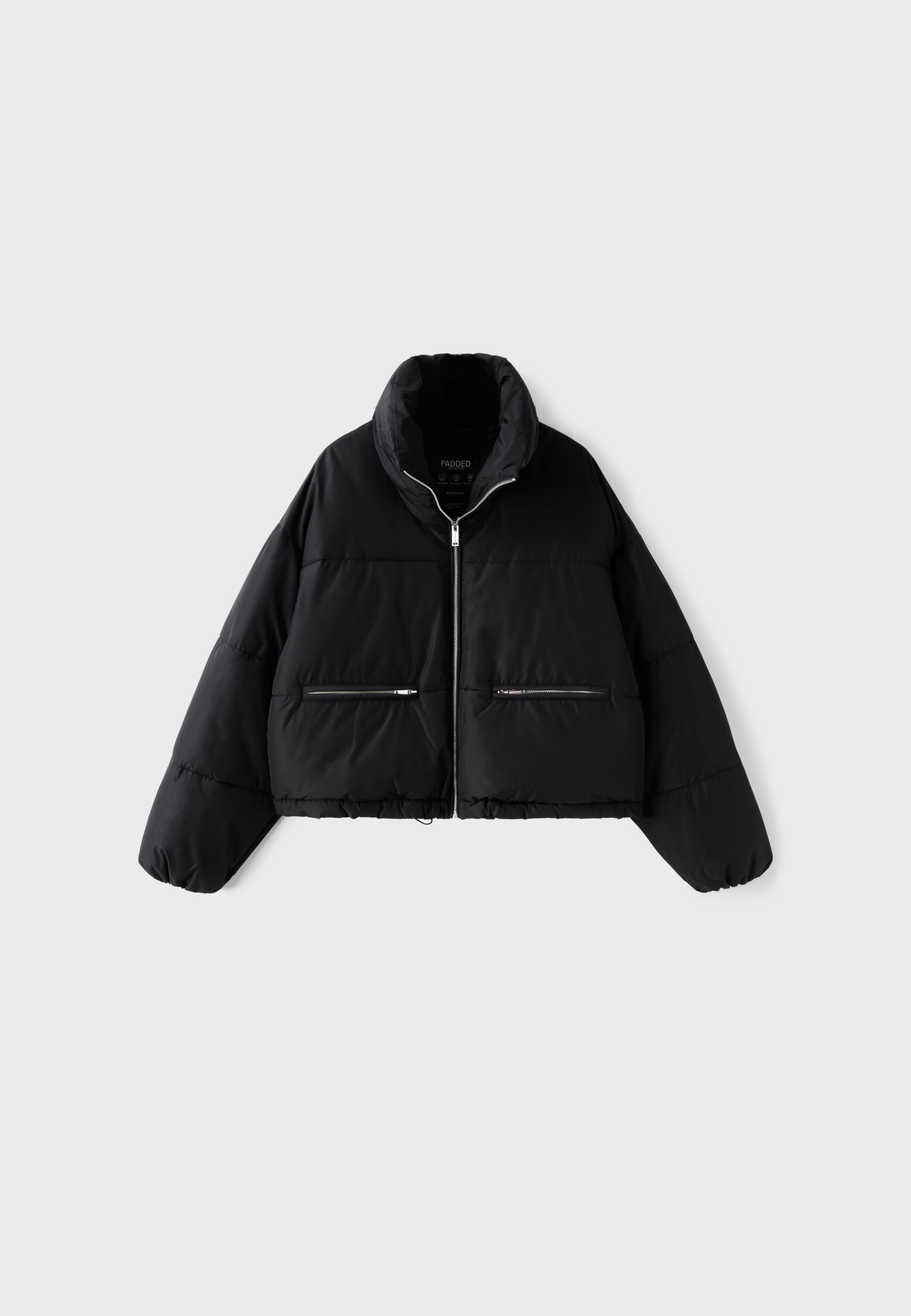 High neck cropped down jacket - Women's fashion | Stradivarius Iraq