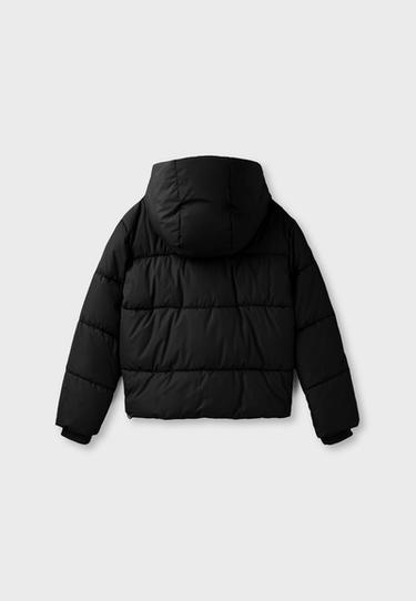 Basic hooded padded jacket — Black 8