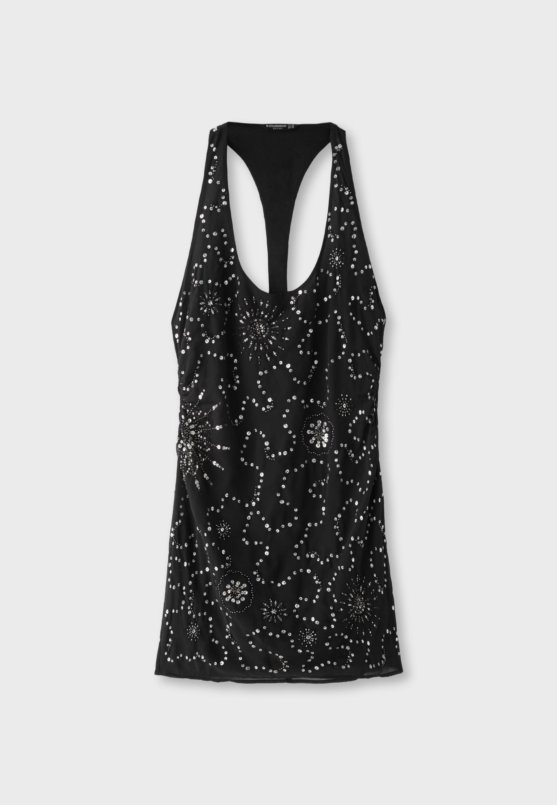 Vestido corto brillos
