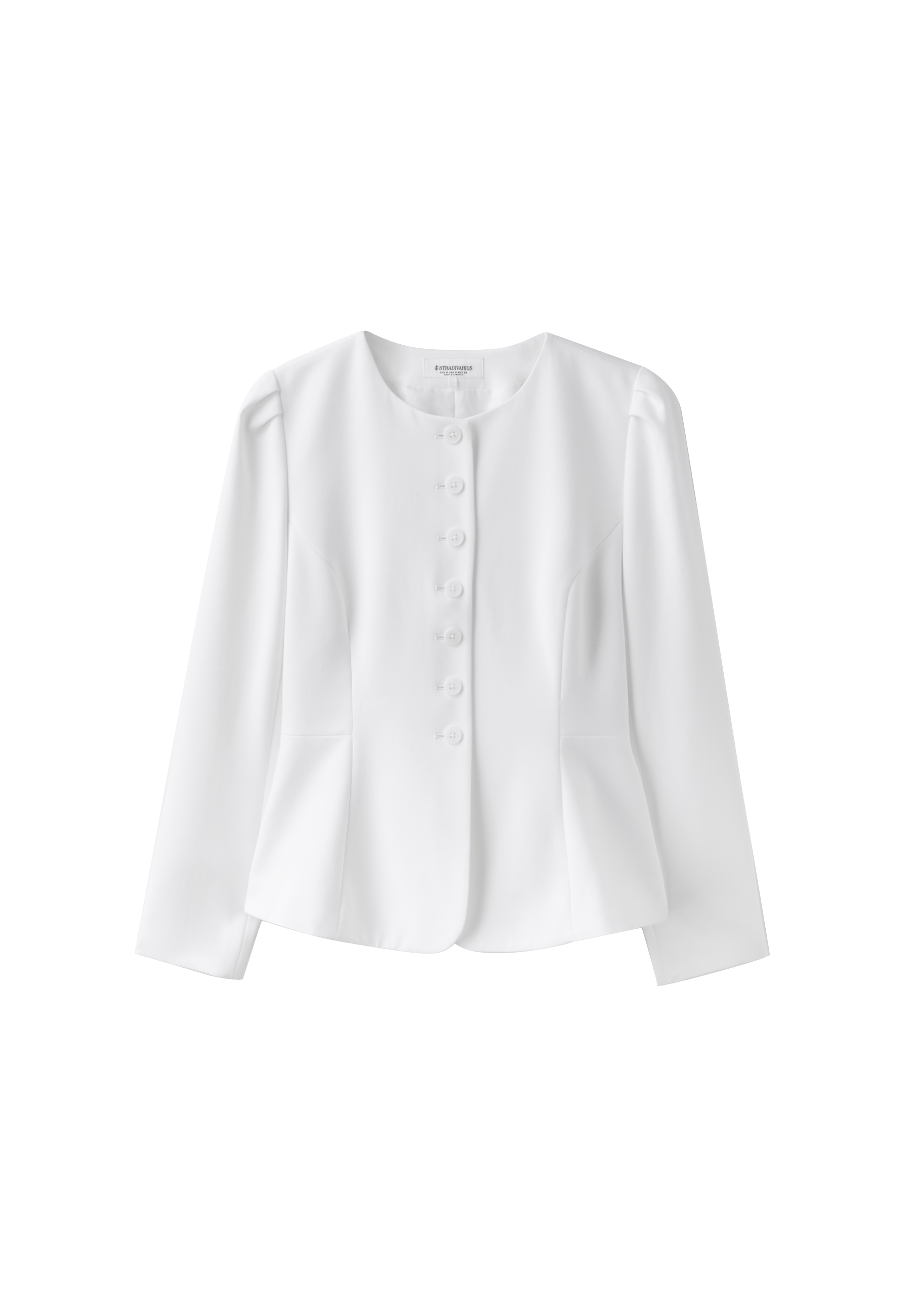 Peplum blazer — Ecru
